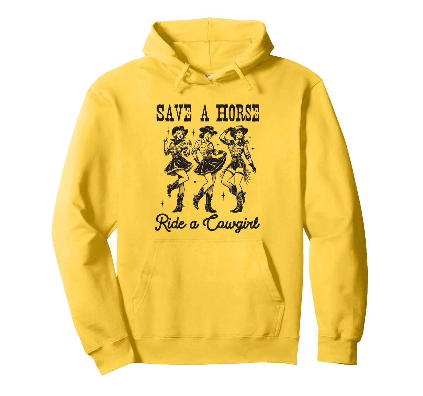 Save Horse Ride Cowgirl Western Dancing Hoodie - Minimalist Print Unisex - T-Shirt, Sweatshirt, Hoodie