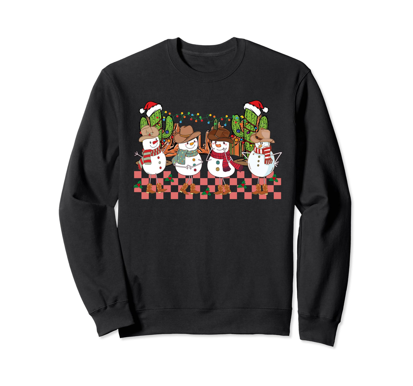 Snowman Howdy Western Cowboy Cowgirl Sweatshirt - Unique Graphic for Adults - T-Shirt, Sweatshirt, Hoodie