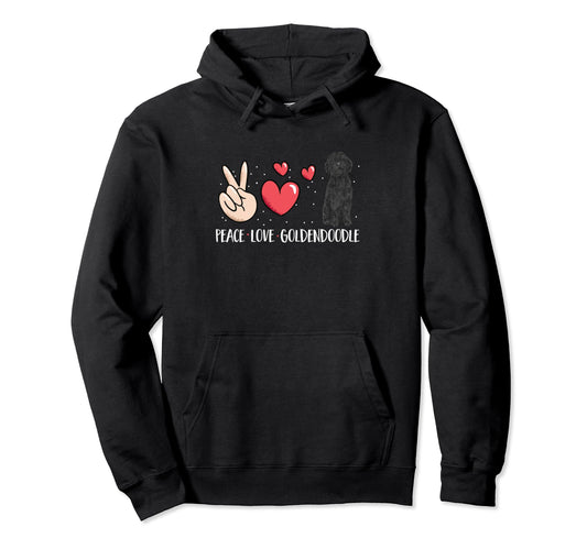 Black Goldendoodle Dood Doodle Hoodie - Fun Novelty Design for Adults - T-Shirt, Sweatshirt, Hoodie