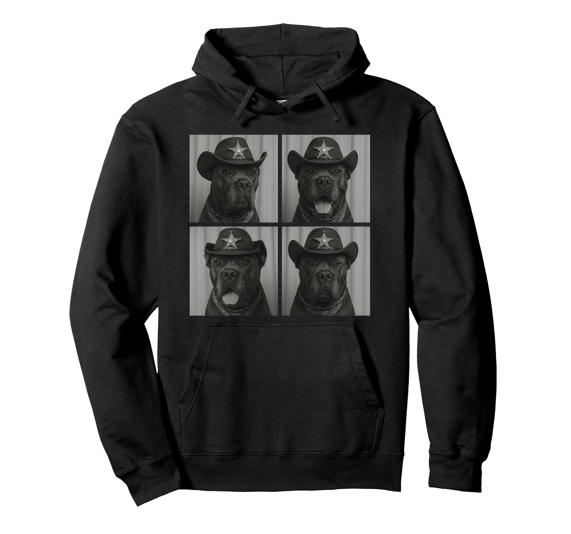 Cane Corso Funny Cowboy Dogs Western Hoodie - Fun Novelty Design Men Women - T-Shirt, Sweatshirt, Hoodie