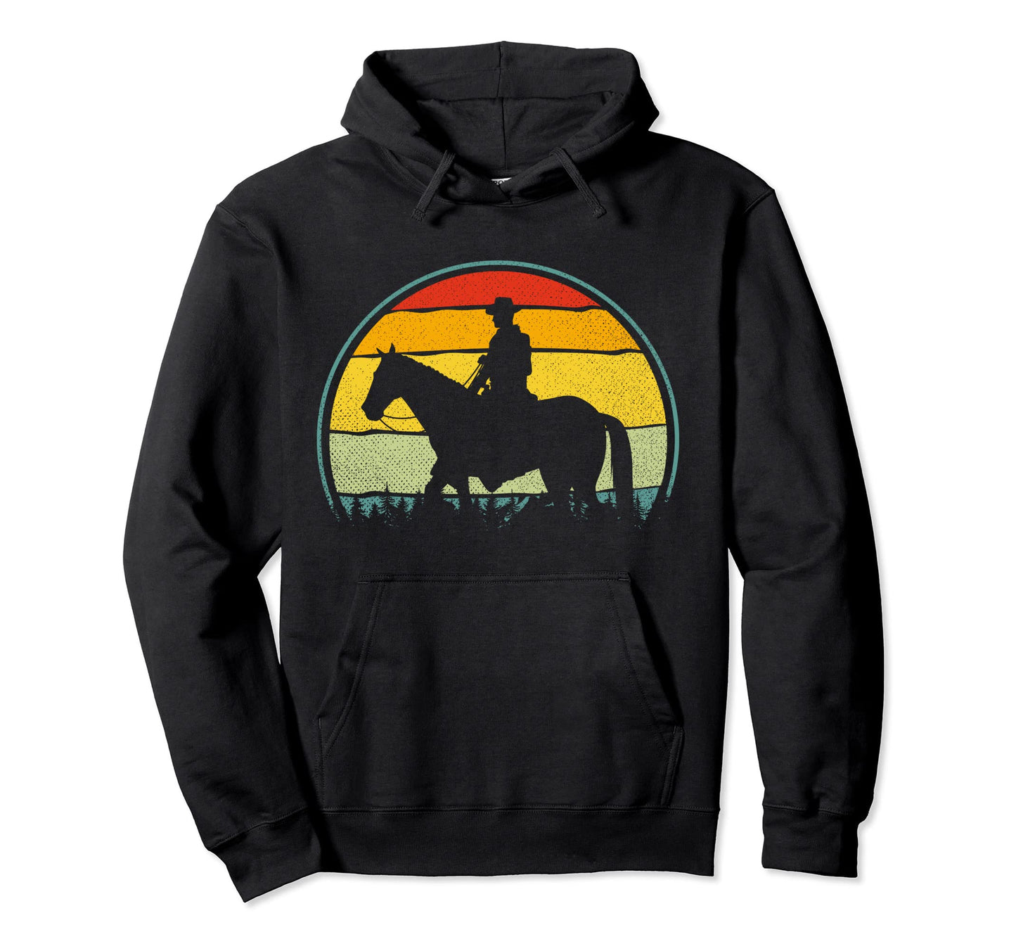 Cowboy Equestrian Riding Horse Rodeo Hoodie - Streetwear Style for Adults - T-Shirt, Sweatshirt, Hoodie