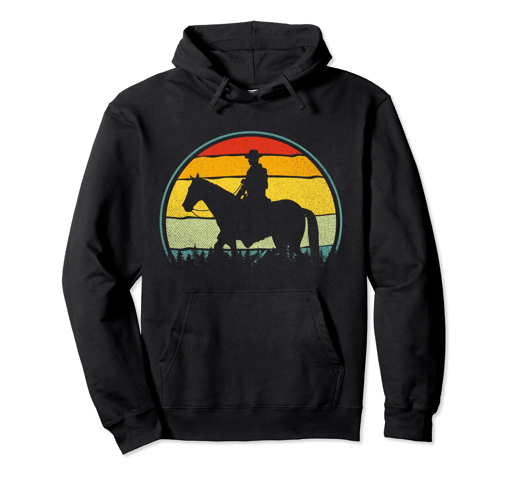 Cowboy Equestrian Riding Horse Rodeo Hoodie - Streetwear Style for Adults - T-Shirt, Sweatshirt, Hoodie