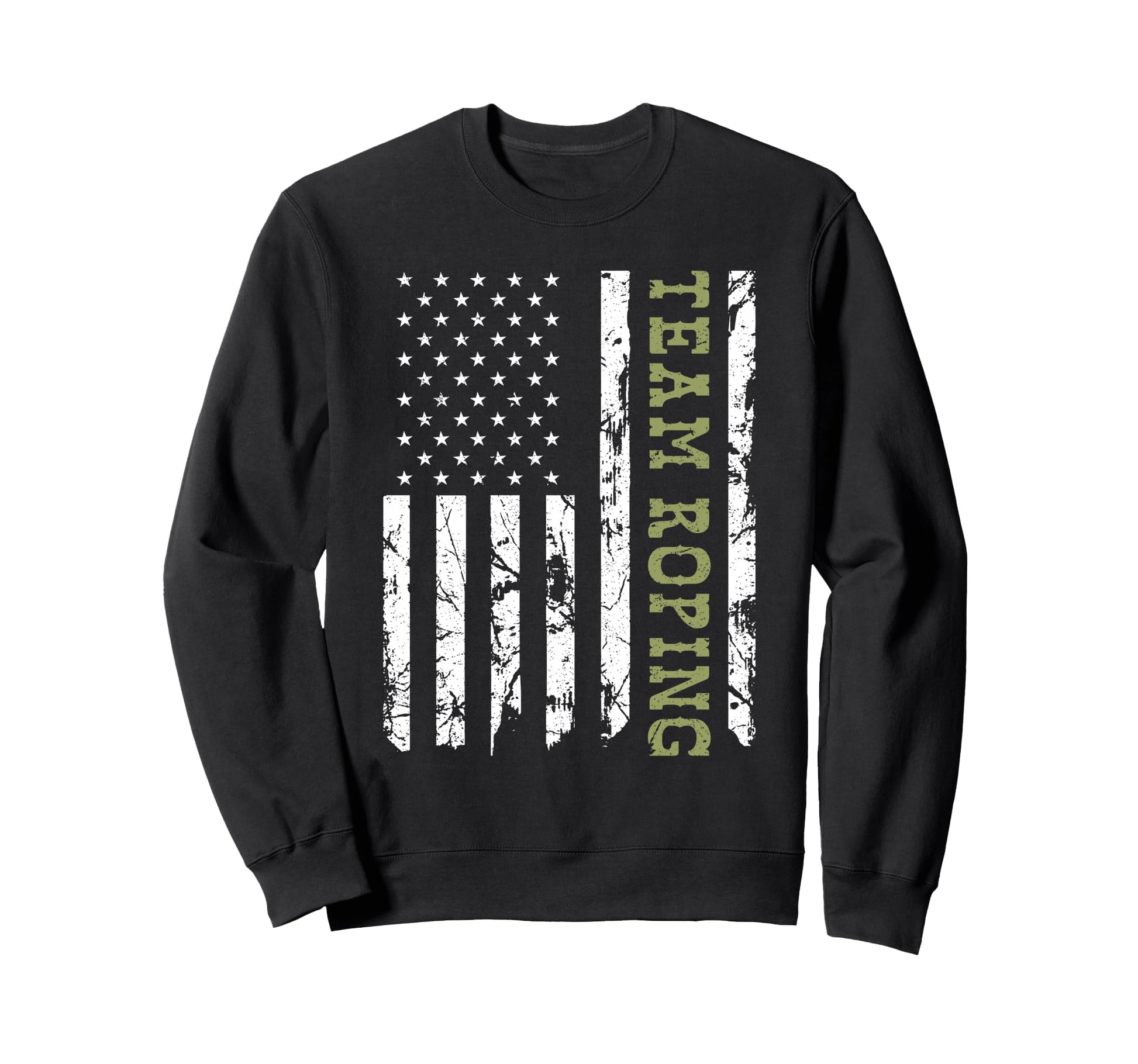 Team Roping Rodeo American Flag 4Th Sweatshirt - Trendy Graphic Men Women - T-Shirt, Sweatshirt, Hoodie