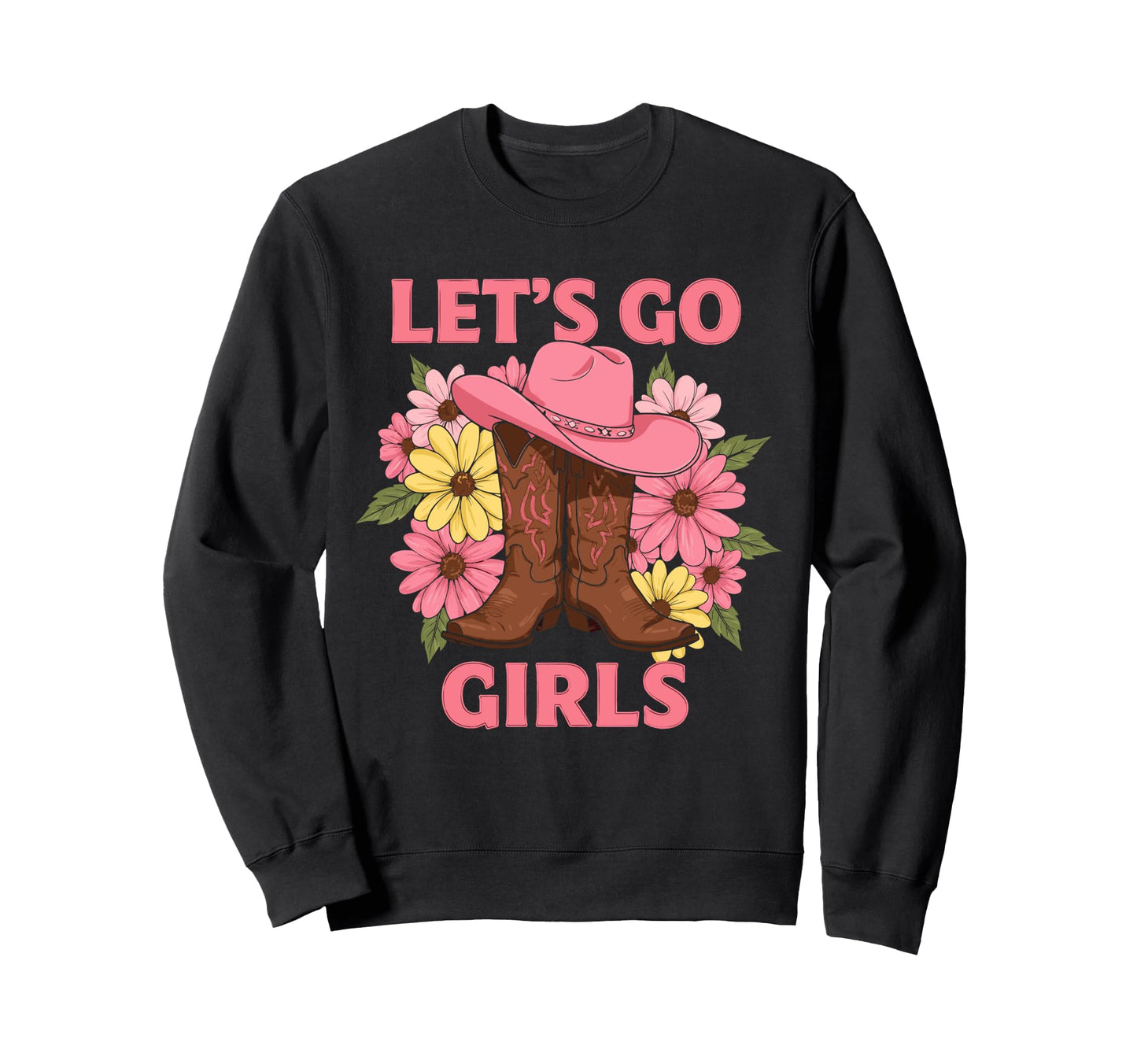 Lets Go Tees Rodeo Western Love Country Sweatshirt - Trendy Graphic Unisex - T-Shirt, Sweatshirt, Hoodie