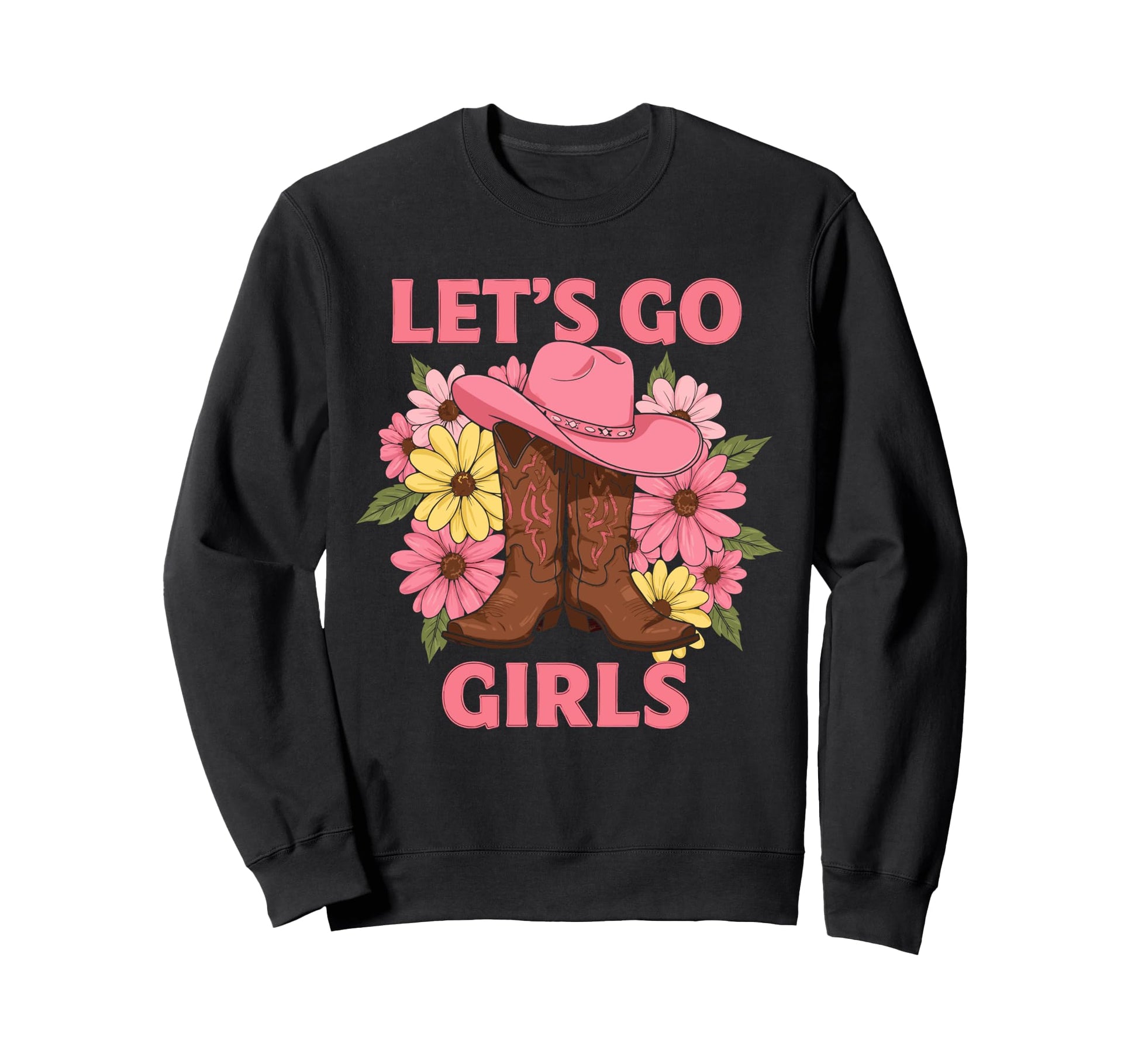 Lets Go Tees Rodeo Western Love Country Sweatshirt - Trendy Graphic Unisex - T-Shirt, Sweatshirt, Hoodie