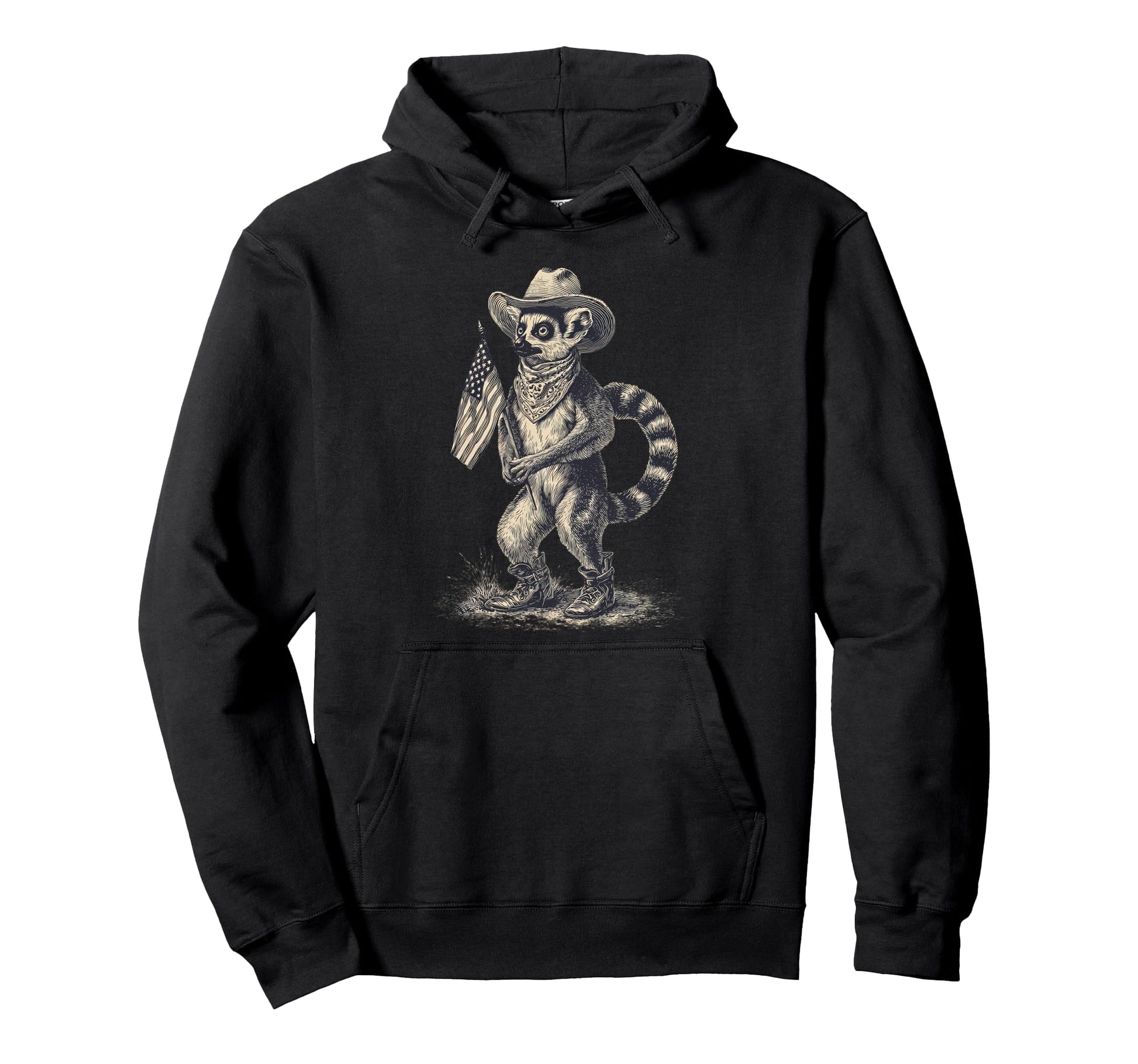 Lemur Cowboy Rodeo Cowgirl Western Hoodie - Streetwear Style Men Women - T-Shirt, Sweatshirt, Hoodie