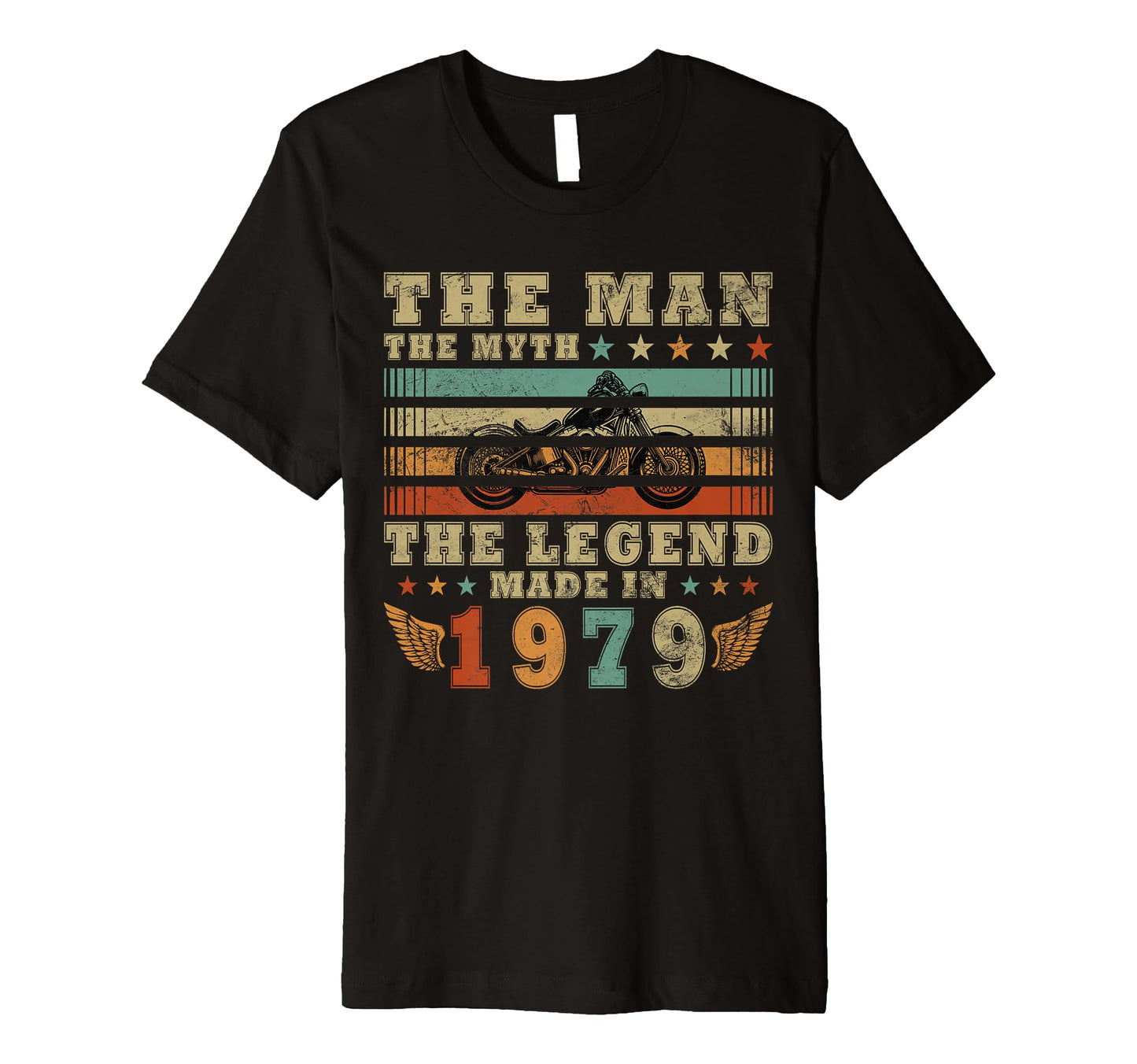 45 Years Biker 1979 Motorcyclist T-Shirt - Aesthetic Graphic for Adults - T-Shirt, Sweatshirt, Hoodie