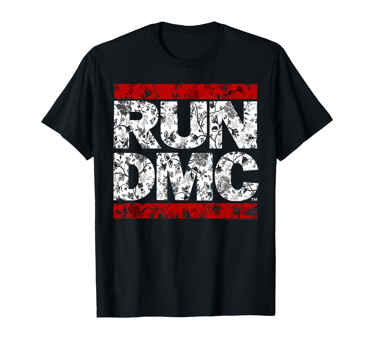 Run Dmc Floral Red Logo T-Shirt - Aesthetic Graphic Unisex - T-Shirt, Sweatshirt, Hoodie