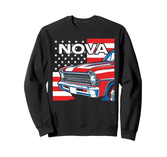 1966 1967 Nova Ss Front Grill Old Sweatshirt - Minimalist Print for Adults - T-Shirt, Sweatshirt, Hoodie