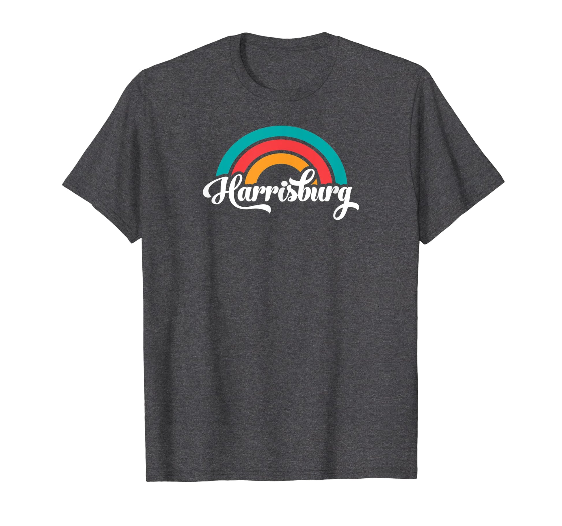 Harrisburg Pa Script Rainbow T-Shirt - Trendy Graphic Men Women - T-Shirt, Sweatshirt, Hoodie