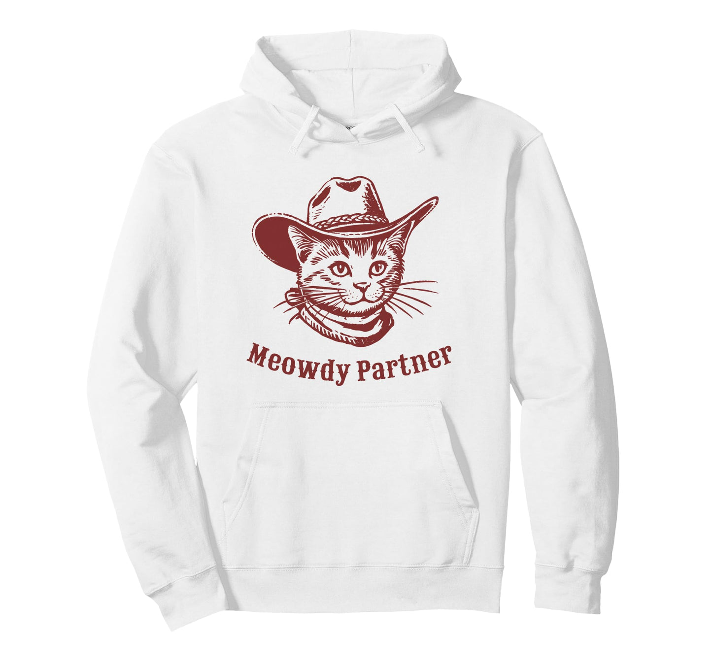 Meowdy Partner Country Western Kitten Hoodie - Aesthetic Graphic Unisex - T-Shirt, Sweatshirt, Hoodie