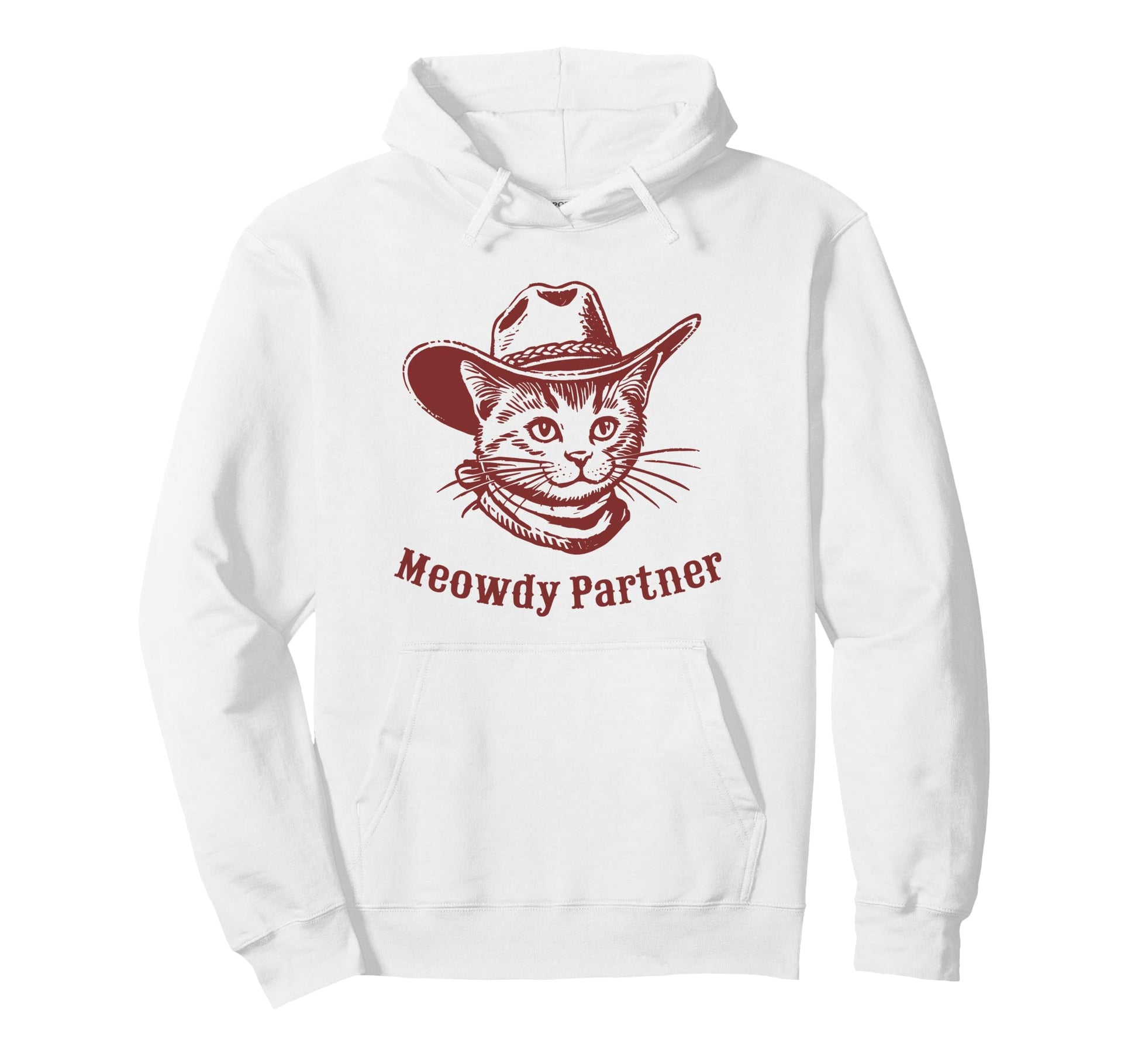 Meowdy Partner Country Western Kitten Hoodie - Aesthetic Graphic Unisex - T-Shirt, Sweatshirt, Hoodie