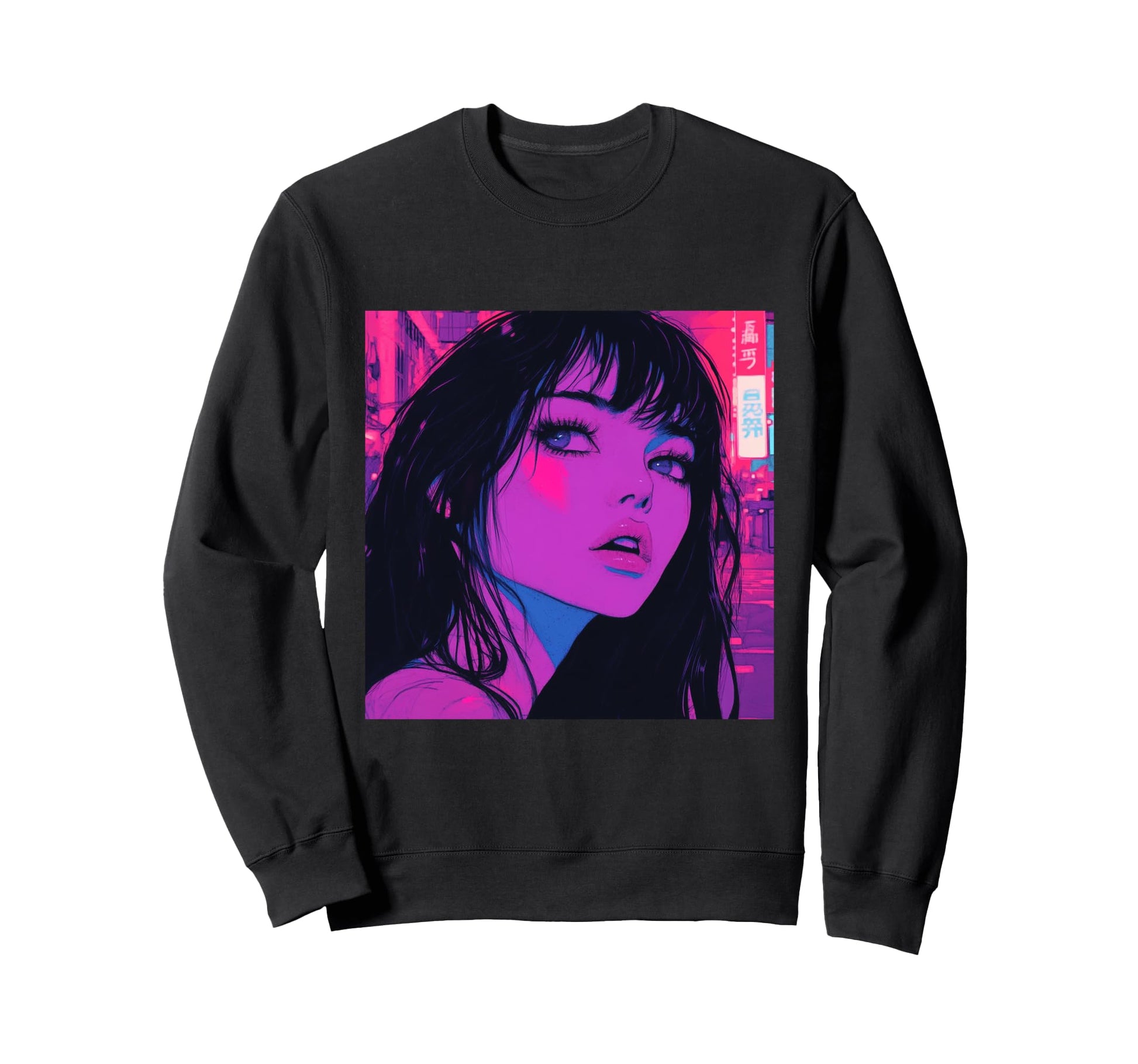 Aesthetic Japanese Anime Vaporwave Sweatshirt - Fun Novelty Design Unisex - T-Shirt, Sweatshirt, Hoodie