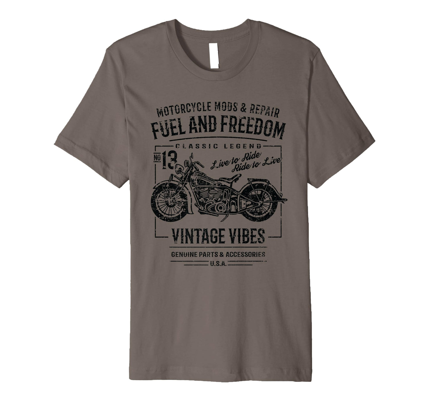 Motorcycle Distressed T-Shirt - Graphic Print Men Women - T-Shirt, Sweatshirt, Hoodie