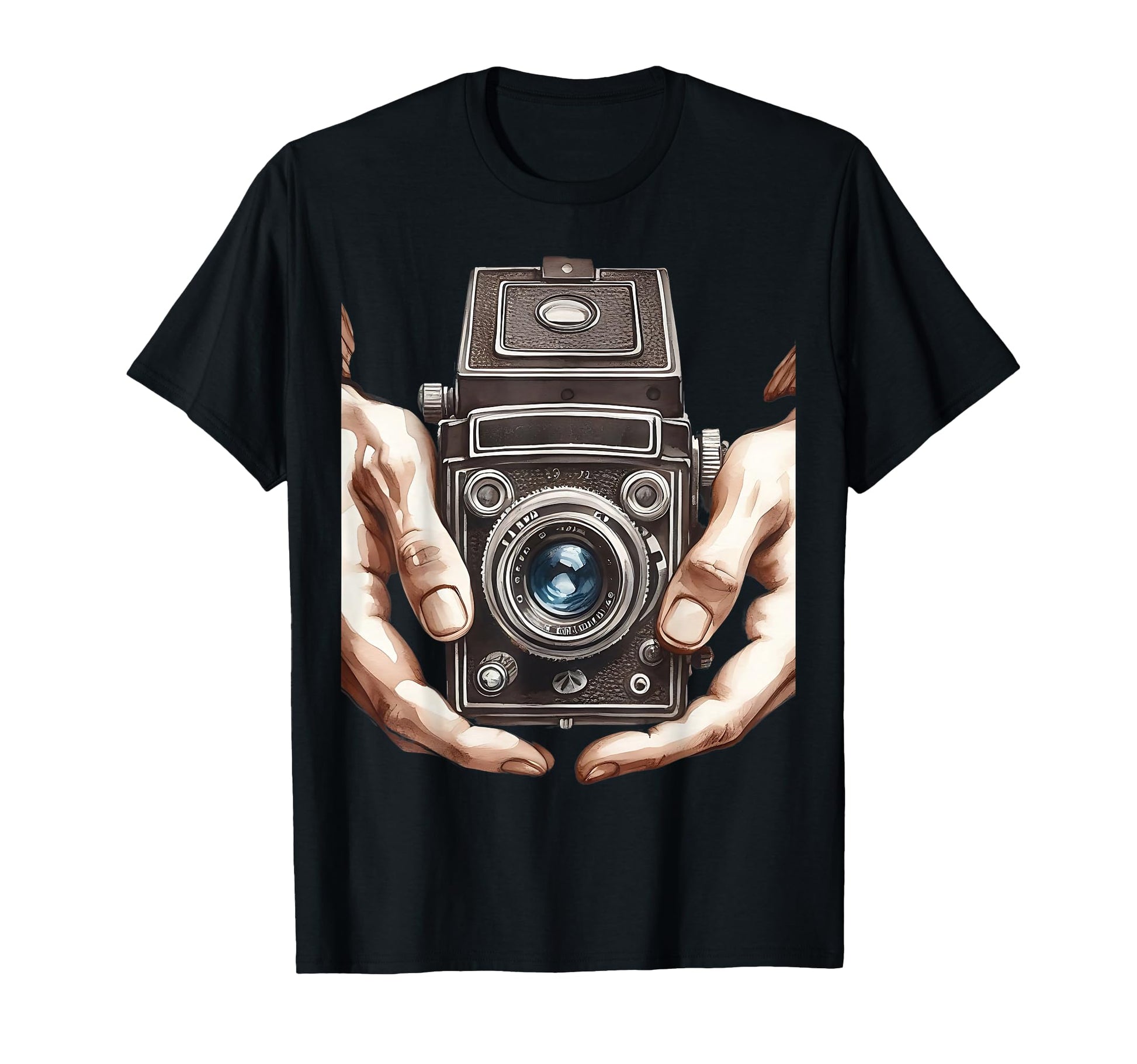 Slr Camera Hand Photojournalist T-Shirt - Trendy Graphic for Adults - T-Shirt, Sweatshirt, Hoodie
