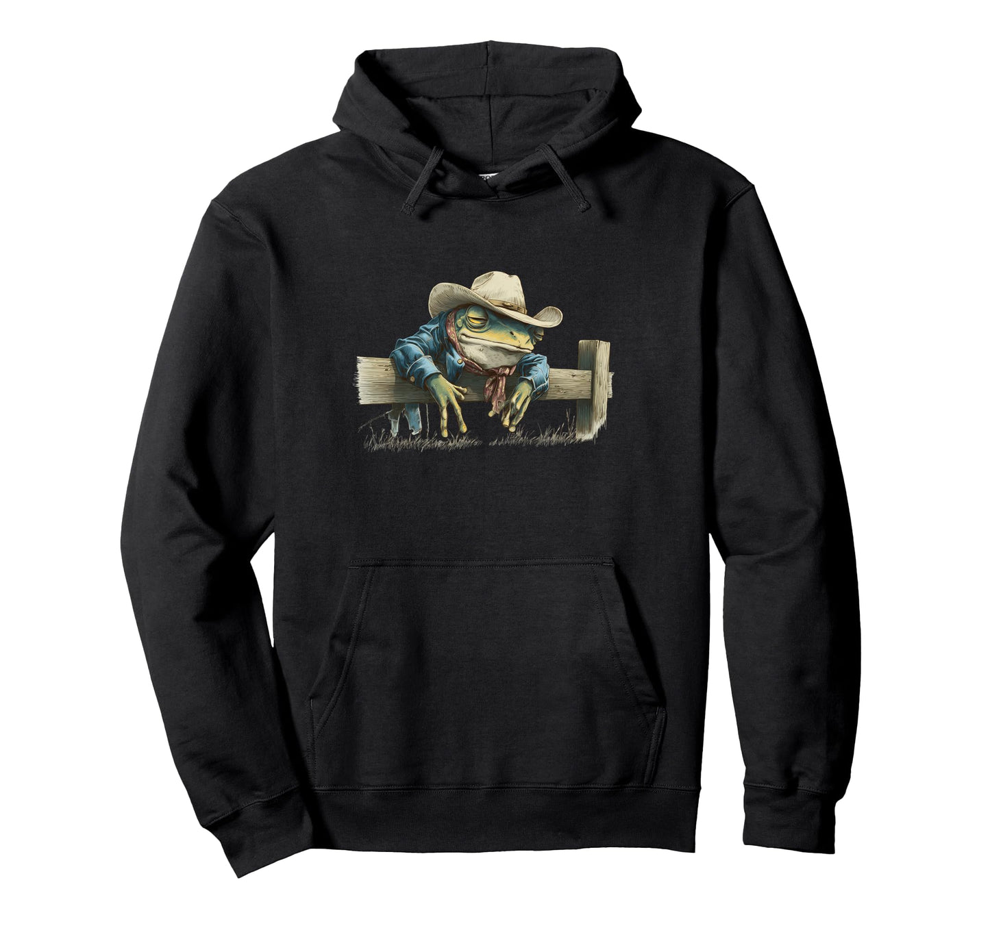 Frog Cowboy Rodeo Cowgirl Toad Western Hoodie - Custom Art Print Men Women - T-Shirt, Sweatshirt, Hoodie