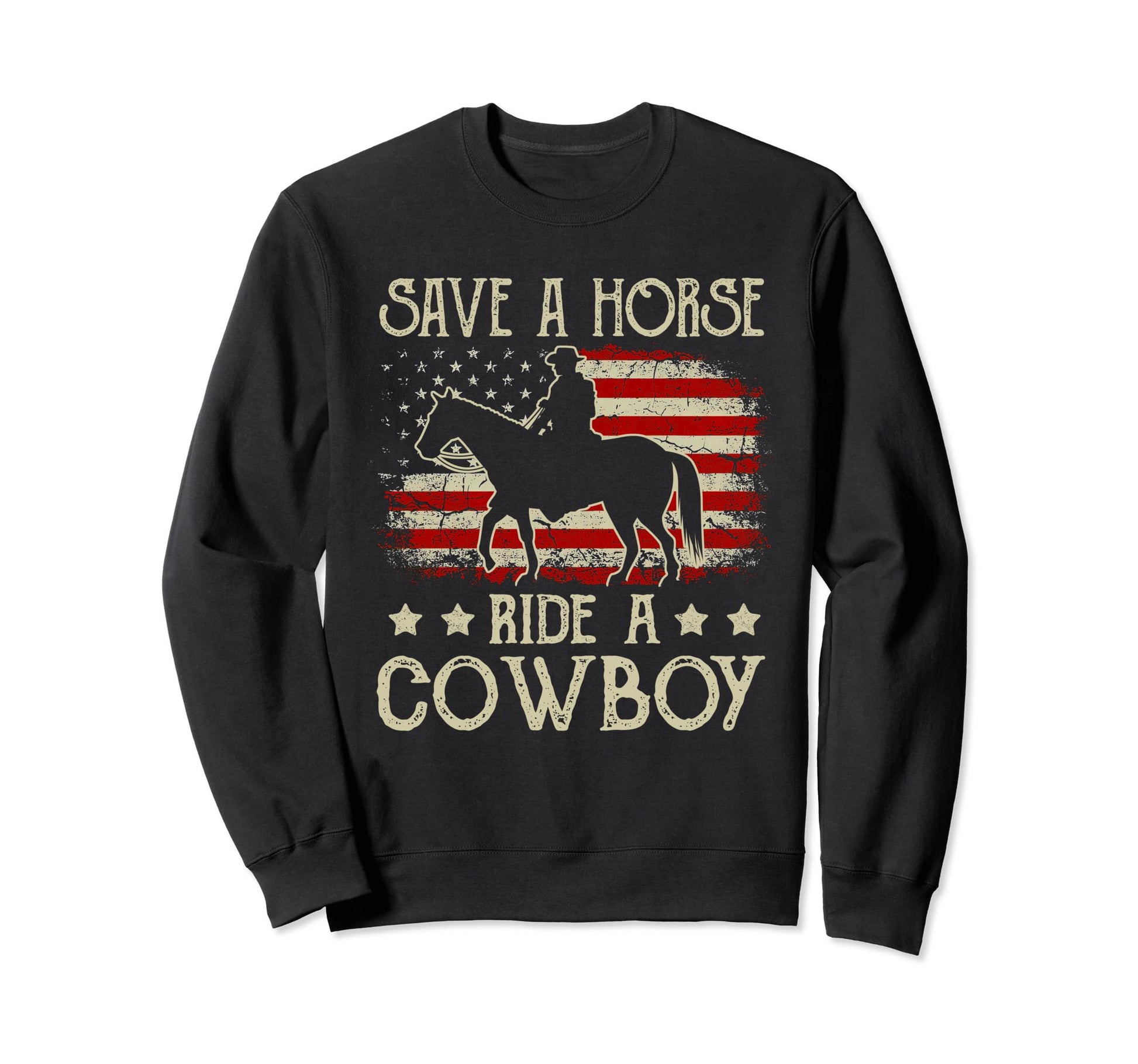 Save Horse Ride Cowboy Horseback Sweatshirt - Trendy Graphic for Adults - T-Shirt, Sweatshirt, Hoodie