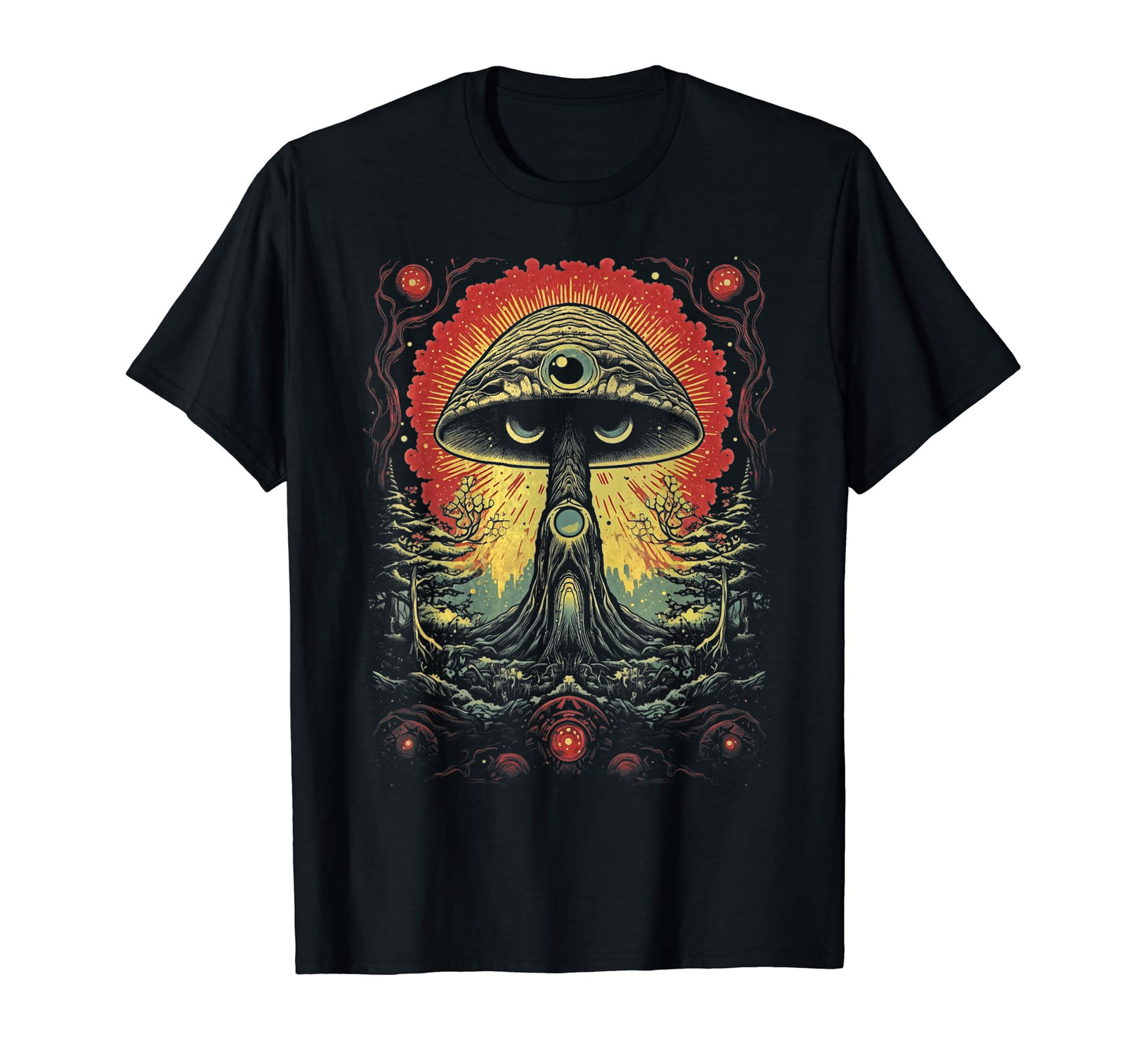 Grunge Mushroom Goth Fungi 74 T-Shirt - Minimalist Print Men Women - T-Shirt, Sweatshirt, Hoodie