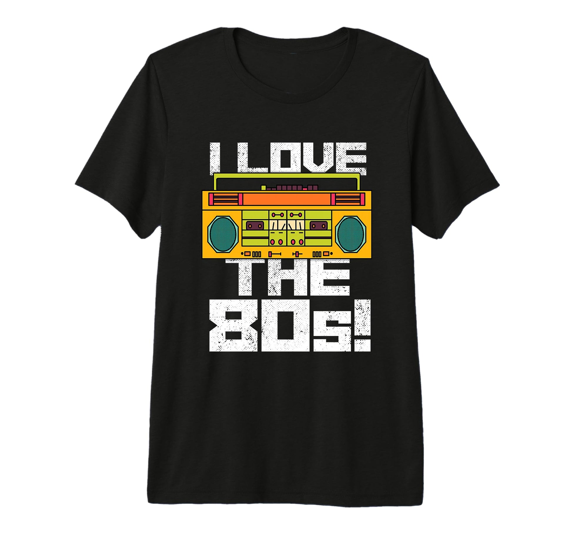 I Love 80S Ghettoblaster Boombox T-Shirt - Minimalist Print Men Women - T-Shirt, Sweatshirt, Hoodie