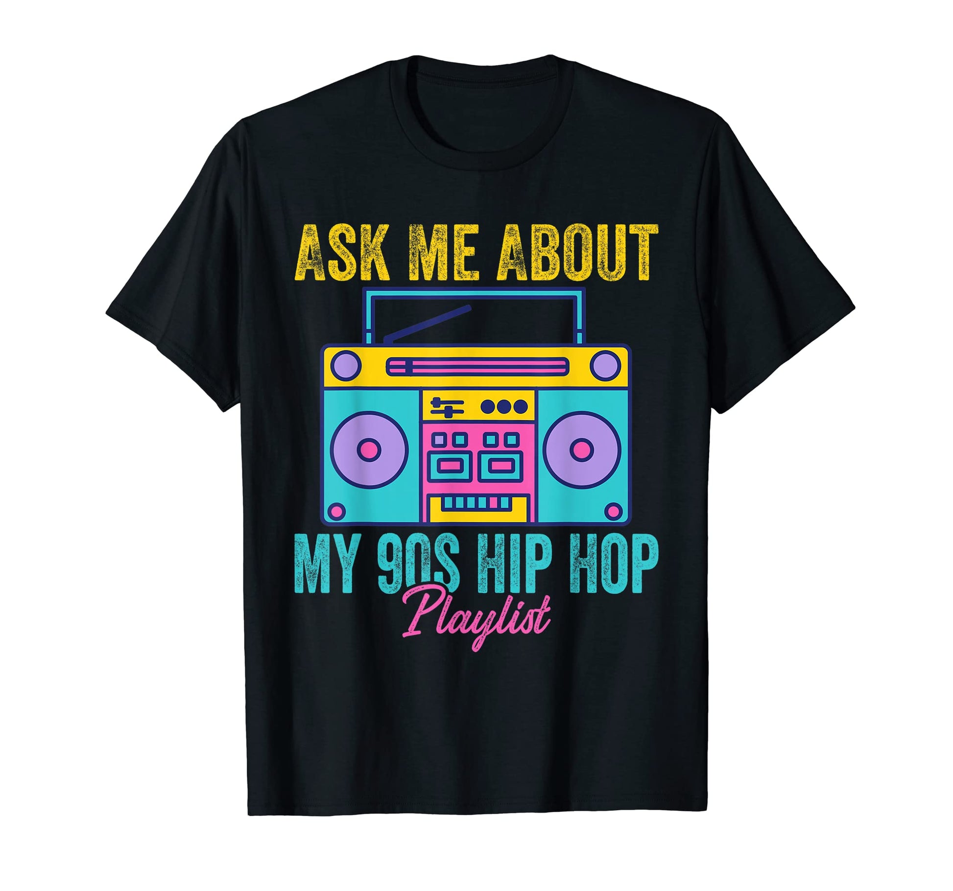 90S Hip Hop Rap Music Nostalgia Old T-Shirt - Minimalist Print for Adults - T-Shirt, Sweatshirt, Hoodie