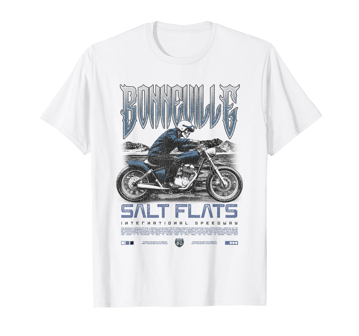 Bonneville Salt Flats Motorcycle T-Shirt - Trendy Graphic for Adults - T-Shirt, Sweatshirt, Hoodie