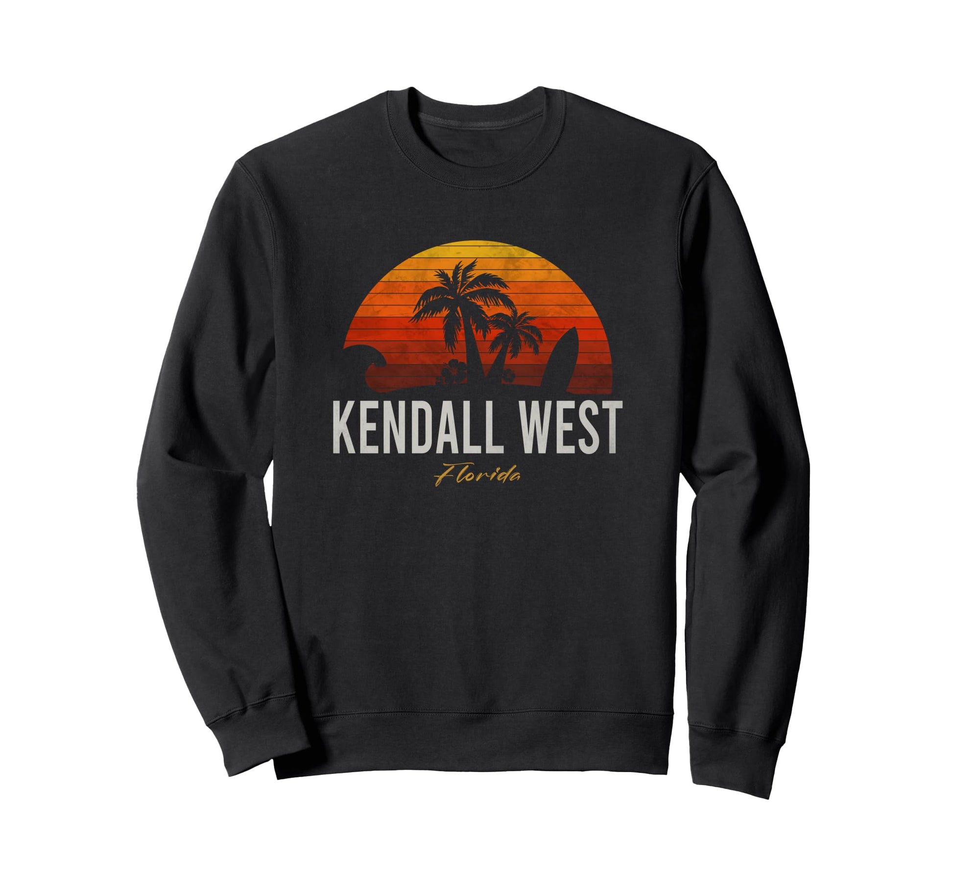 Kendall West Florida Surfer Beach Sweatshirt - Graphic Print Men Women - T-Shirt, Sweatshirt, Hoodie