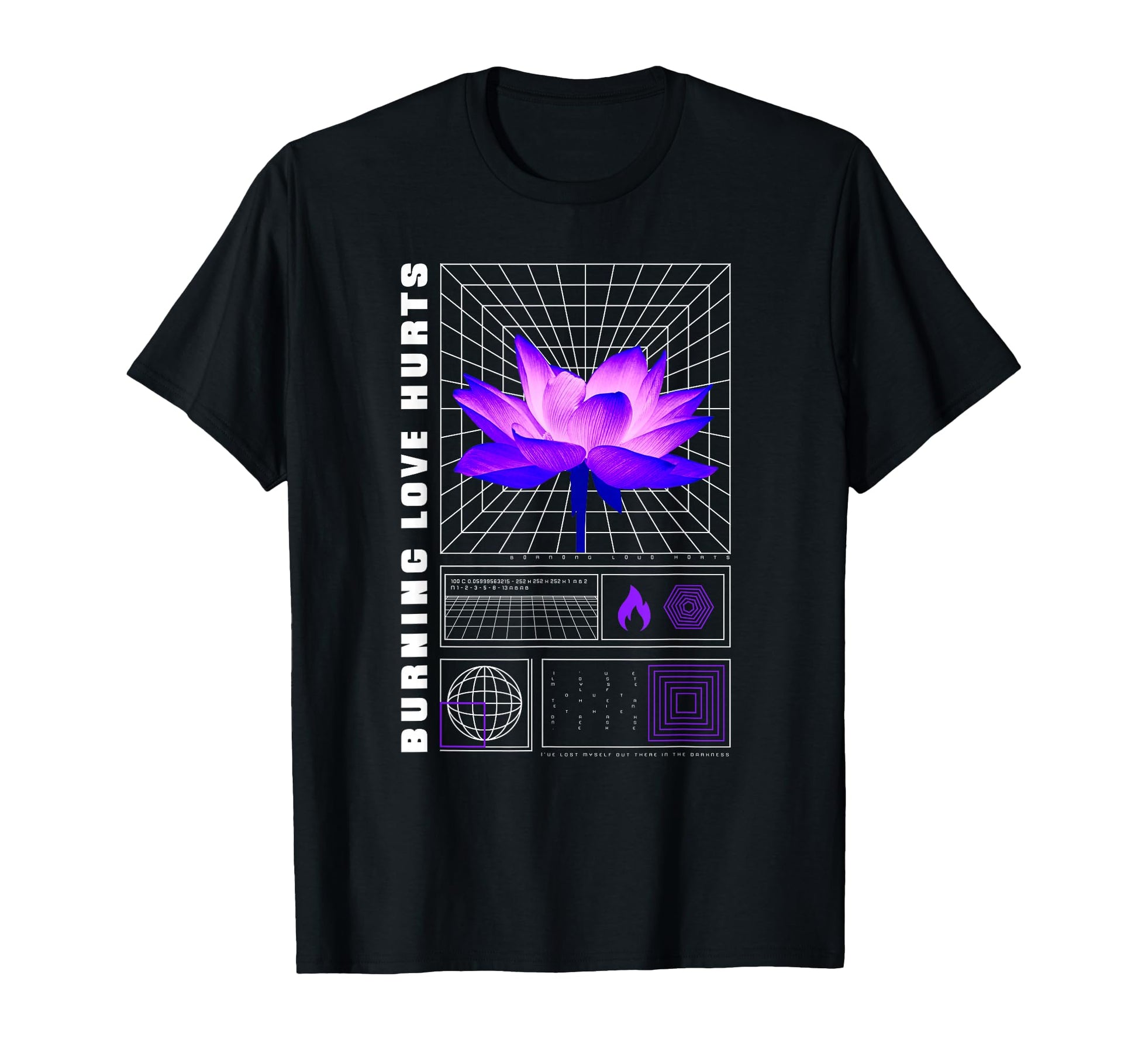 Love Hurts Lotus Aesthetic Vaporwave T-Shirt - Aesthetic Graphic Unisex - T-Shirt, Sweatshirt, Hoodie