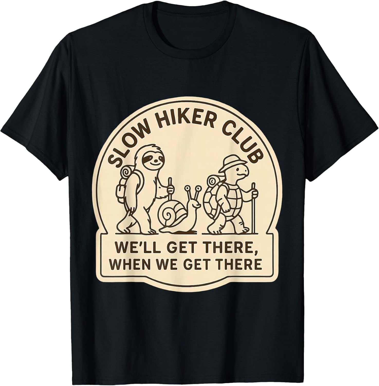 Slow Hiker Club Funny Hiking Merch - Adult & Kids T-Shirts, Sweatshirts & Hoodies apparel design preview 1