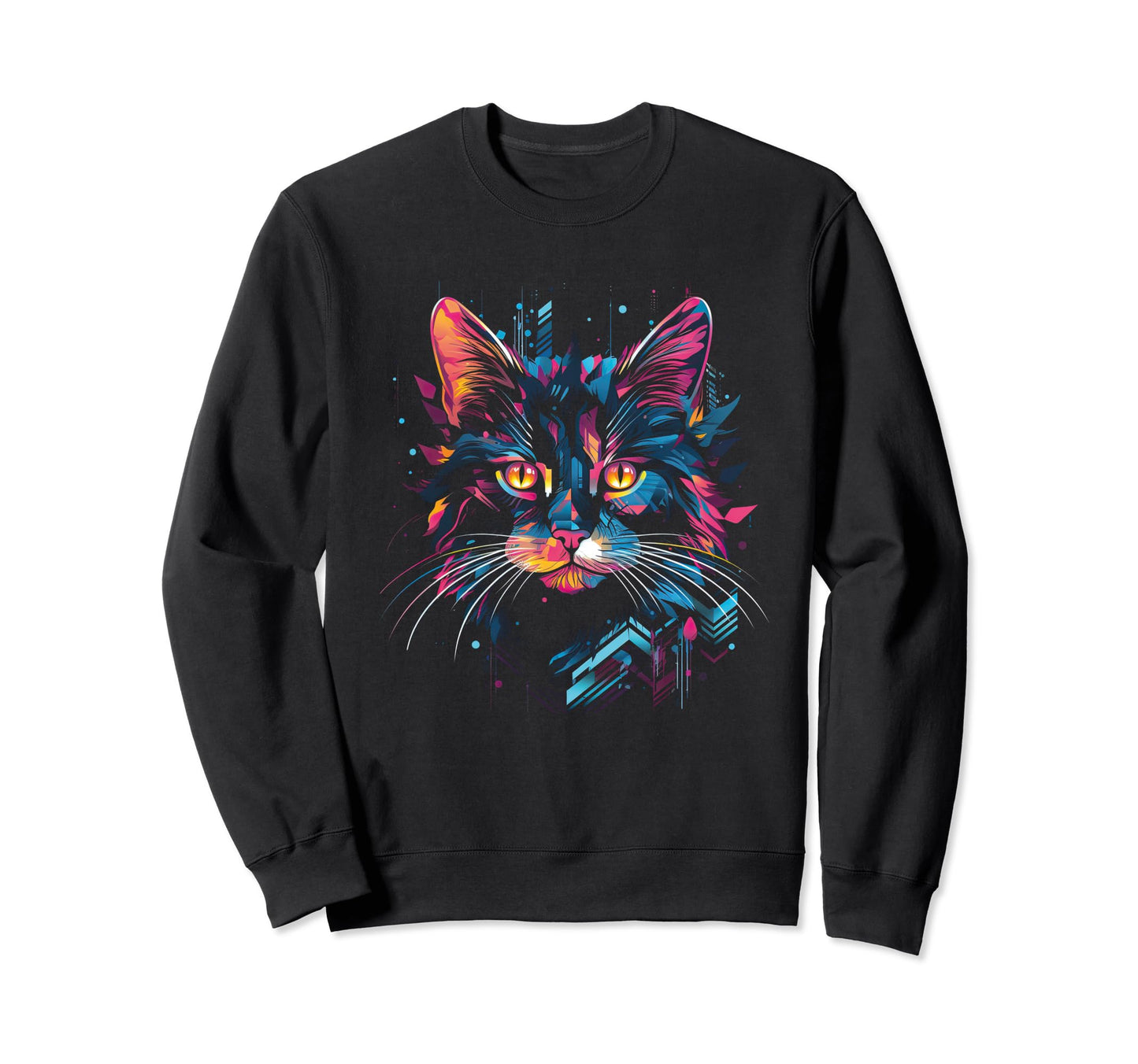 Cat Cyberpunk Cat Lover Cat Owner Sweatshirt - Streetwear Style Unisex - T-Shirt, Sweatshirt, Hoodie