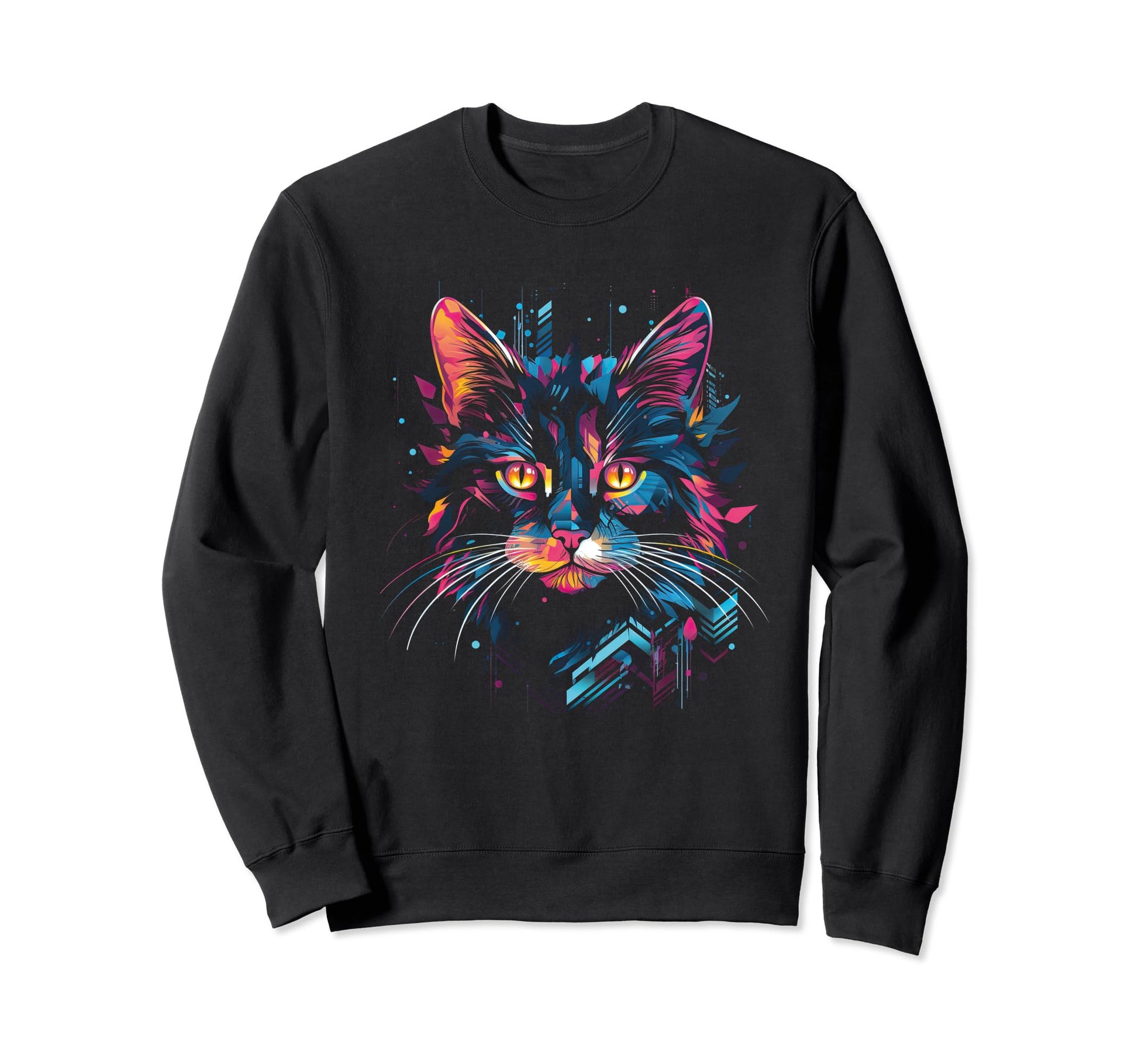 Cat Cyberpunk Cat Lover Cat Owner Sweatshirt - Streetwear Style Unisex - T-Shirt, Sweatshirt, Hoodie