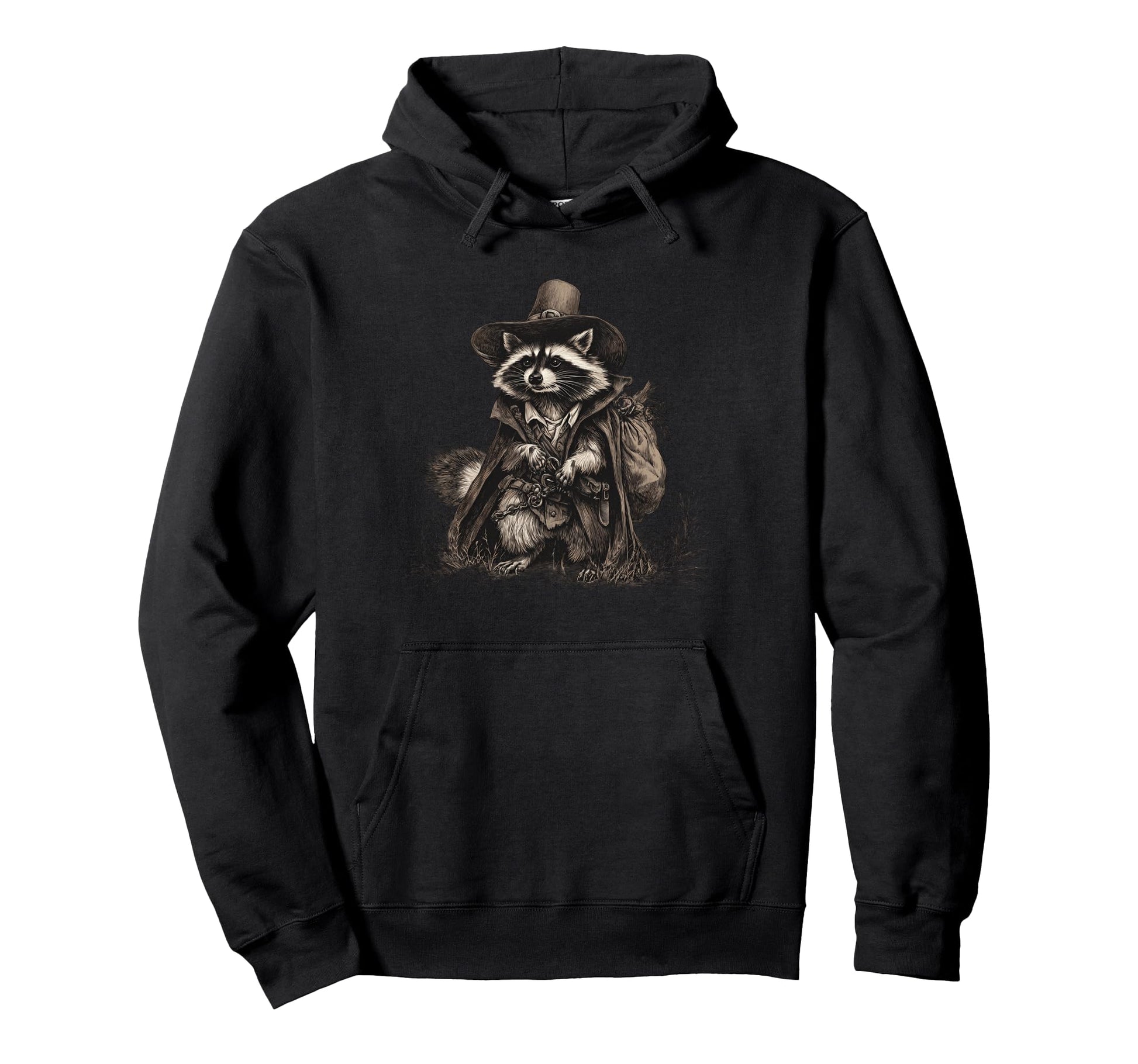Raccoon Cowboy Trash Panda Cowgirl Hoodie - Streetwear Style Unisex - T-Shirt, Sweatshirt, Hoodie