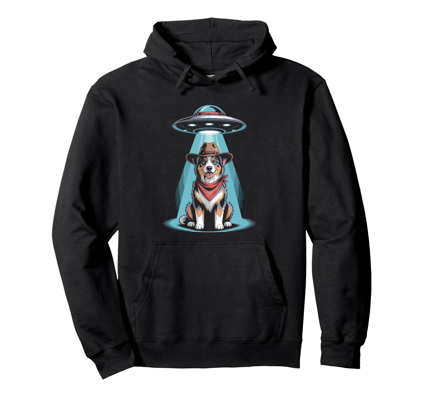 Cowboy Space Dog Desert Ufo Art Hoodie - Novelty Apparel Unisex - T-Shirt, Sweatshirt, Hoodie