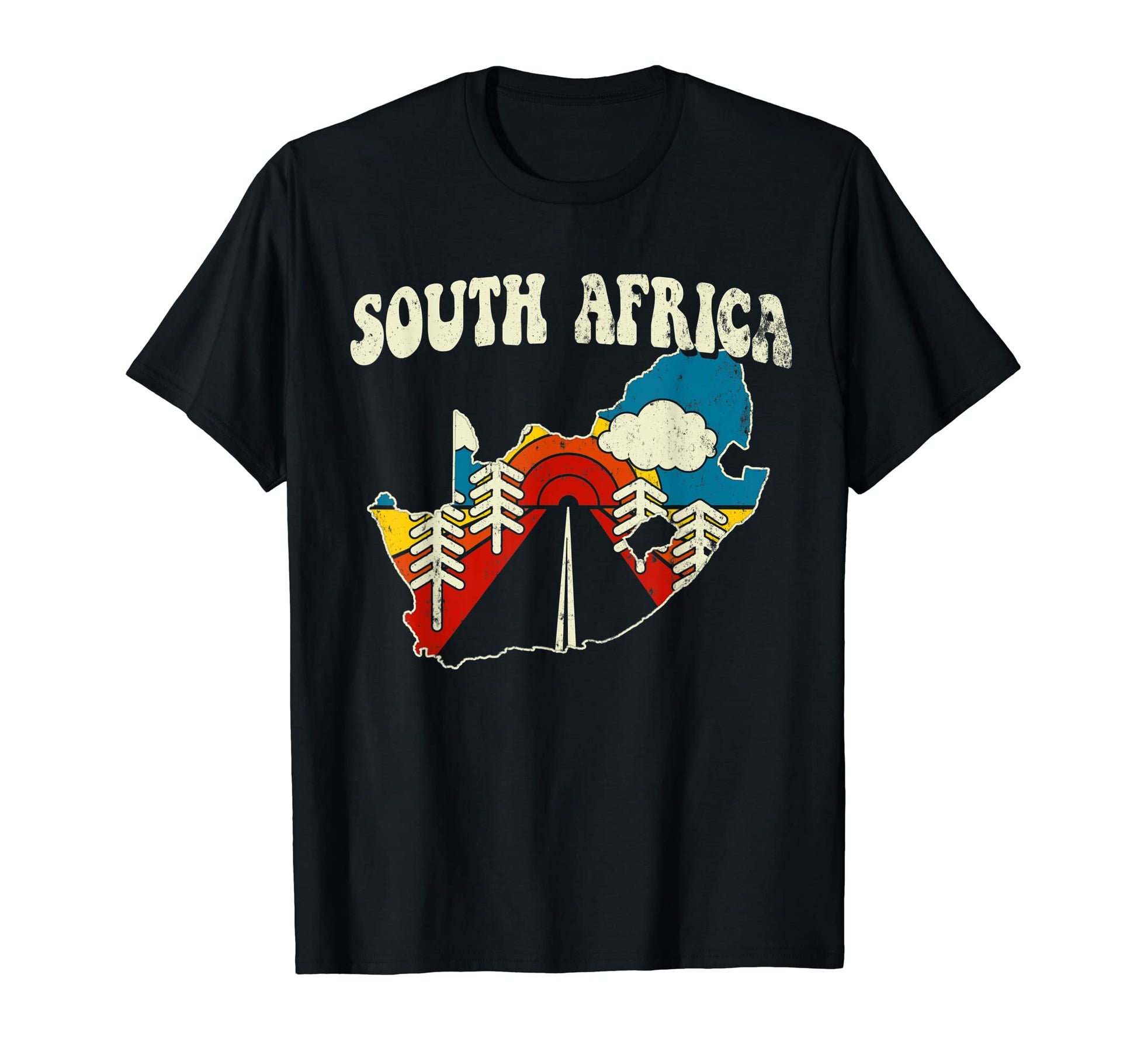 South Africa African Country Rainbow T-Shirt - Trendy Graphic Men Women - T-Shirt, Sweatshirt, Hoodie