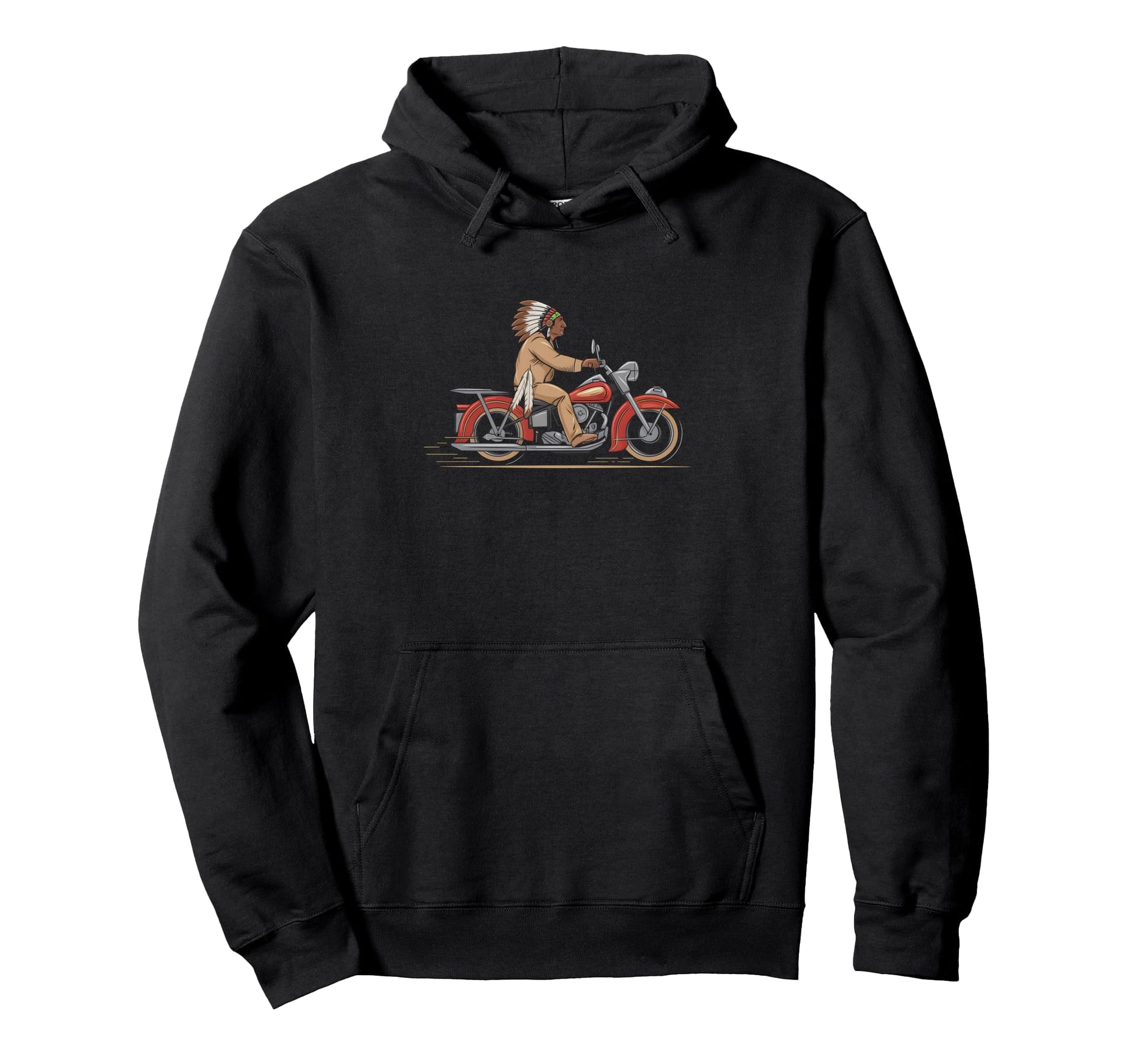 Native American Motorcycle Rider Culture Hoodie - Custom Art Print Unisex - T-Shirt, Sweatshirt, Hoodie