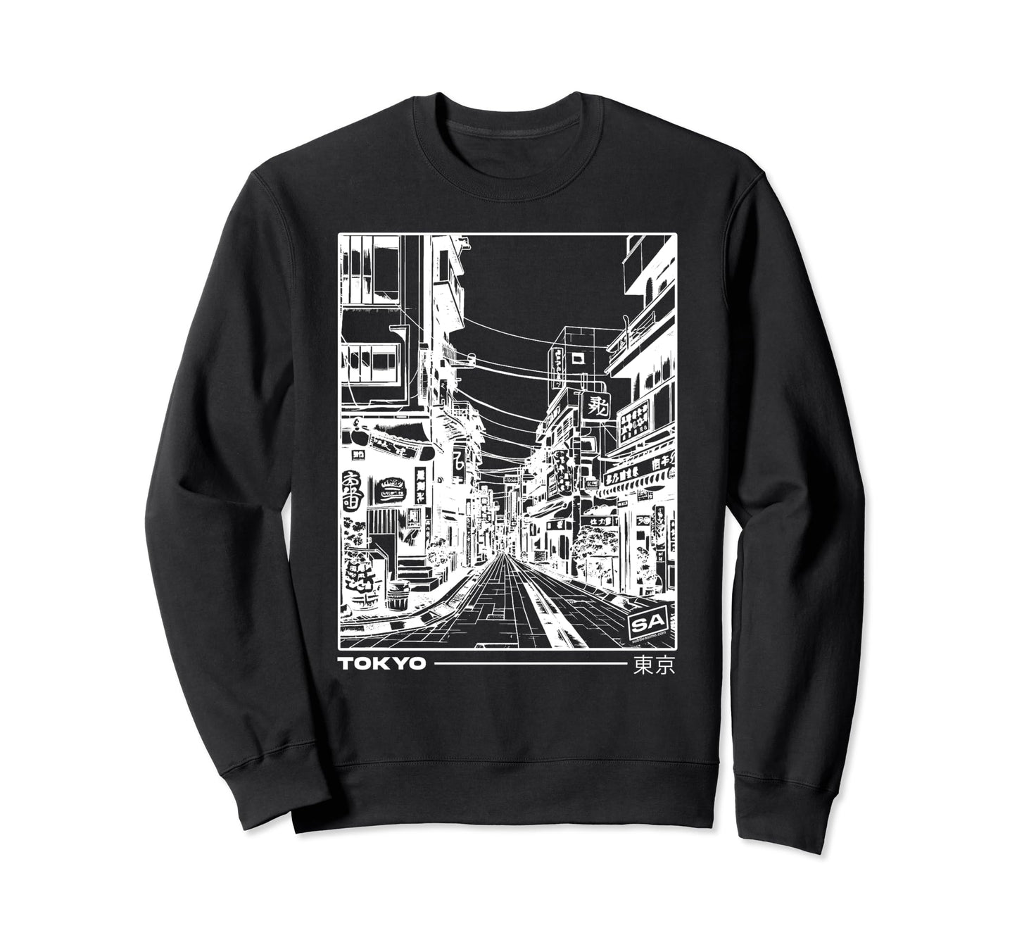 Japan Streets 90S Tokyo Japanese Sweatshirt - Unique Graphic for Adults - T-Shirt, Sweatshirt, Hoodie