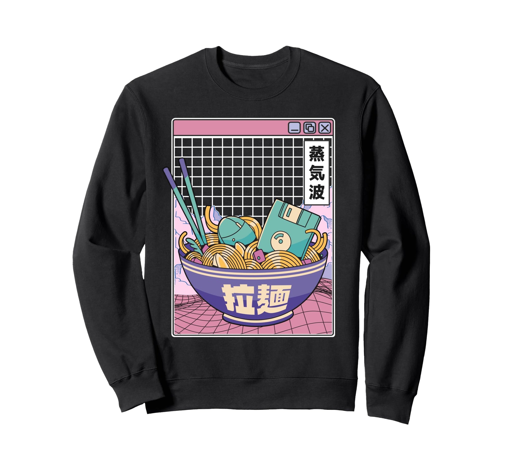 Digital Ramen Bowl Japan Pastel Sweatshirt - Custom Art Print for Adults - T-Shirt, Sweatshirt, Hoodie