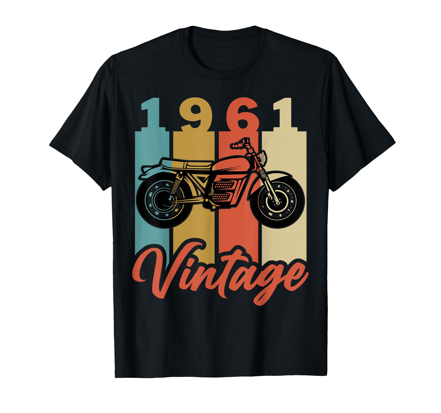 Funny 1961 Birth Year Motorcycle Birthday T-Shirt - Trendy Graphic Unisex - T-Shirt, Sweatshirt, Hoodie