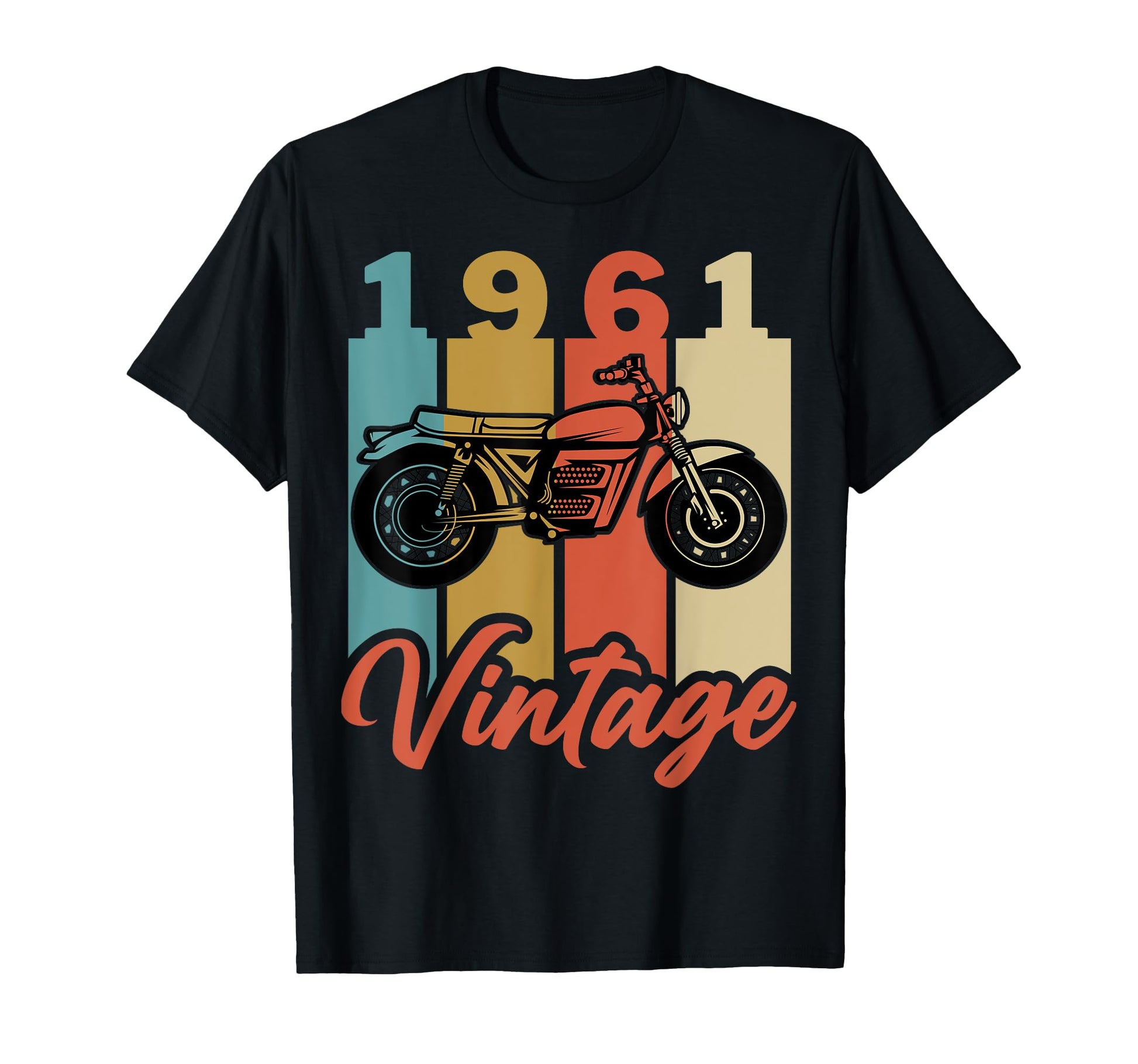 Funny 1961 Birth Year Motorcycle Birthday T-Shirt - Trendy Graphic Unisex - T-Shirt, Sweatshirt, Hoodie