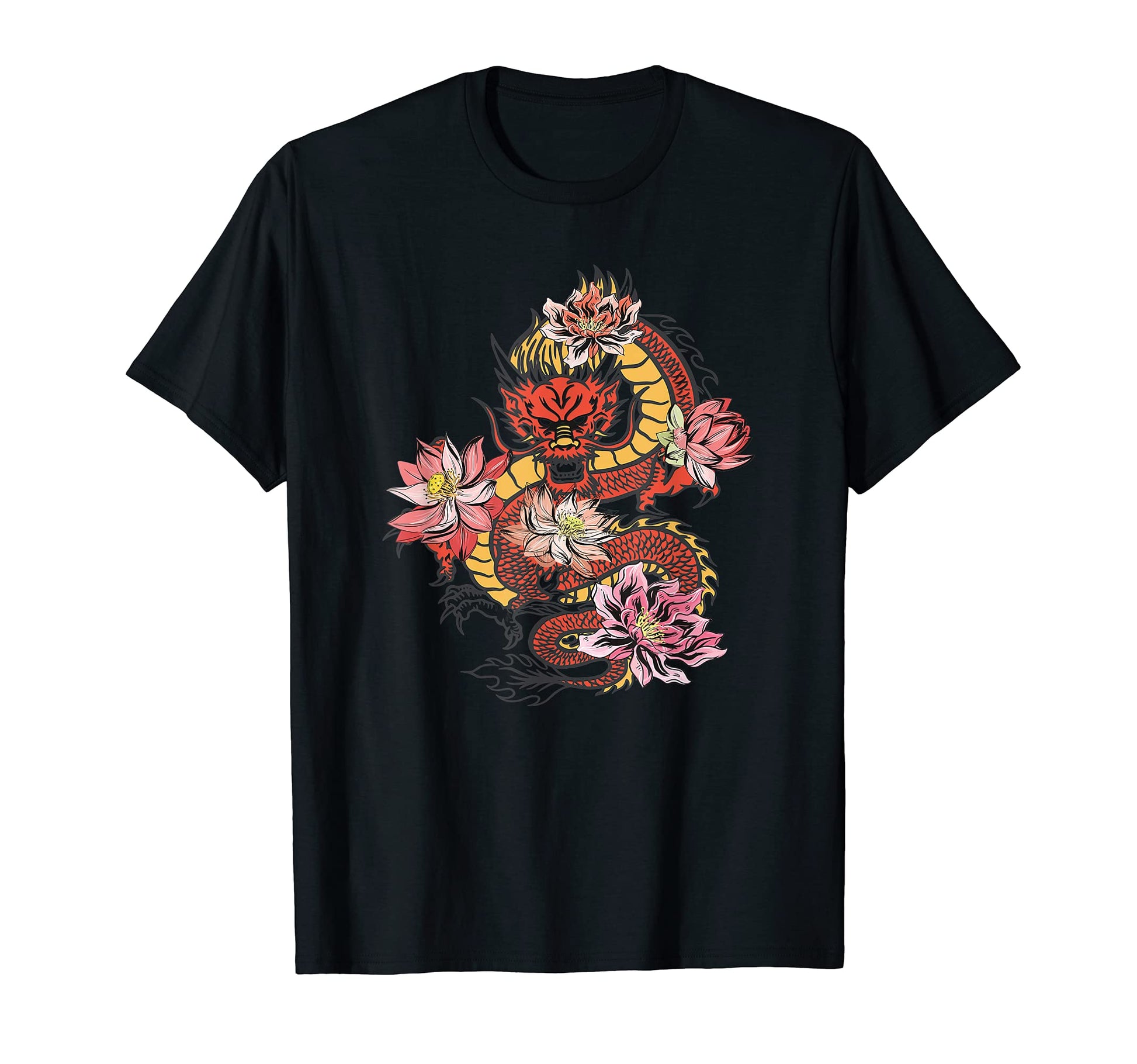 Chinese Asian Dragon Grunge Edgy T-Shirt - Minimalist Print Men Women - T-Shirt, Sweatshirt, Hoodie