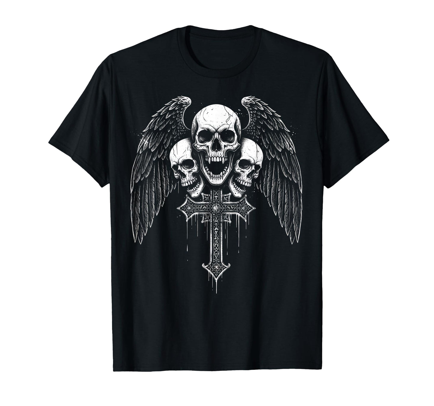 Skull Cross Y2K Grunge Aesthetic Alt T-Shirt - Graphic Print for Adults - T-Shirt, Sweatshirt, Hoodie