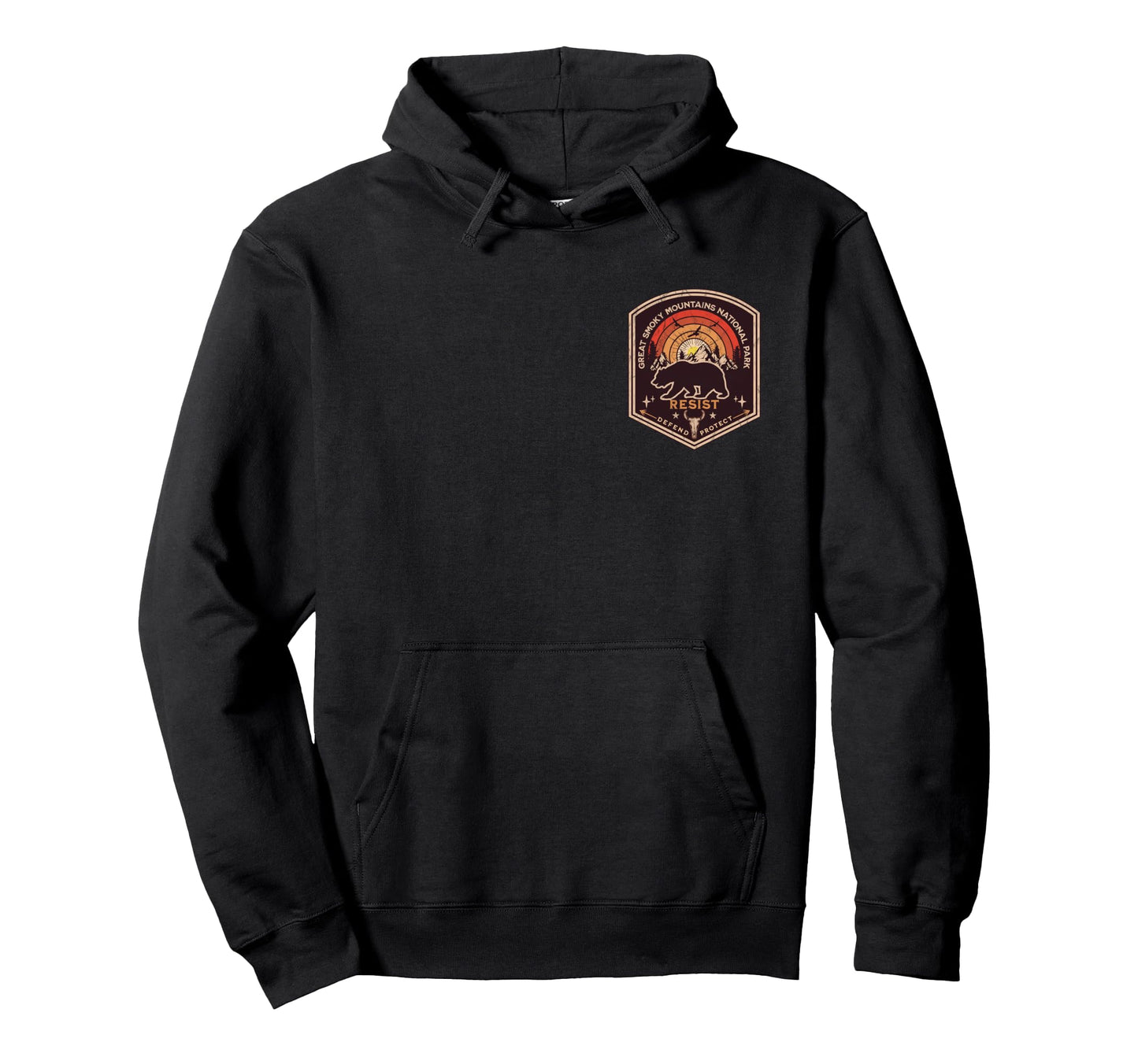 Great Smoky Mountains National Park Resist Hoodie - Trendy Graphic Unisex - T-Shirt, Sweatshirt, Hoodie