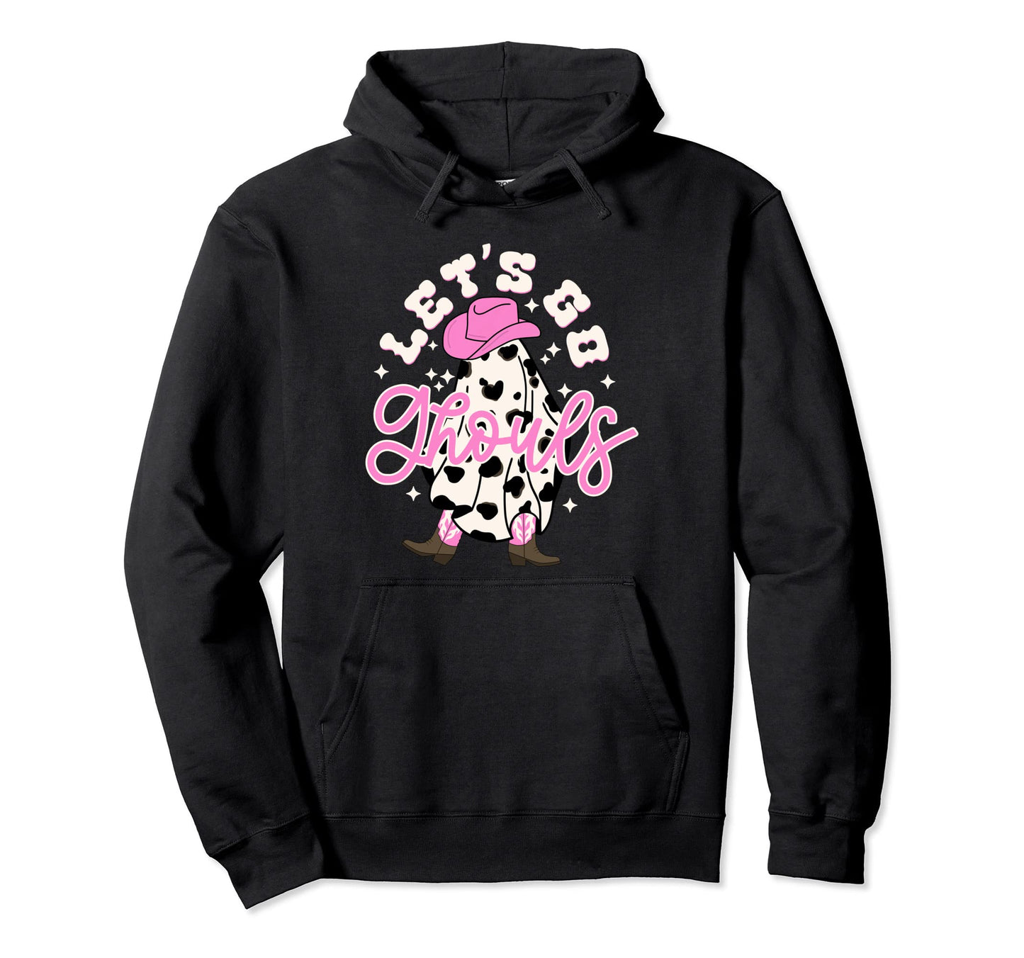 Lets Go Ghouls Cowgirl Western Spooky Hoodie - Minimalist Print Unisex - T-Shirt, Sweatshirt, Hoodie