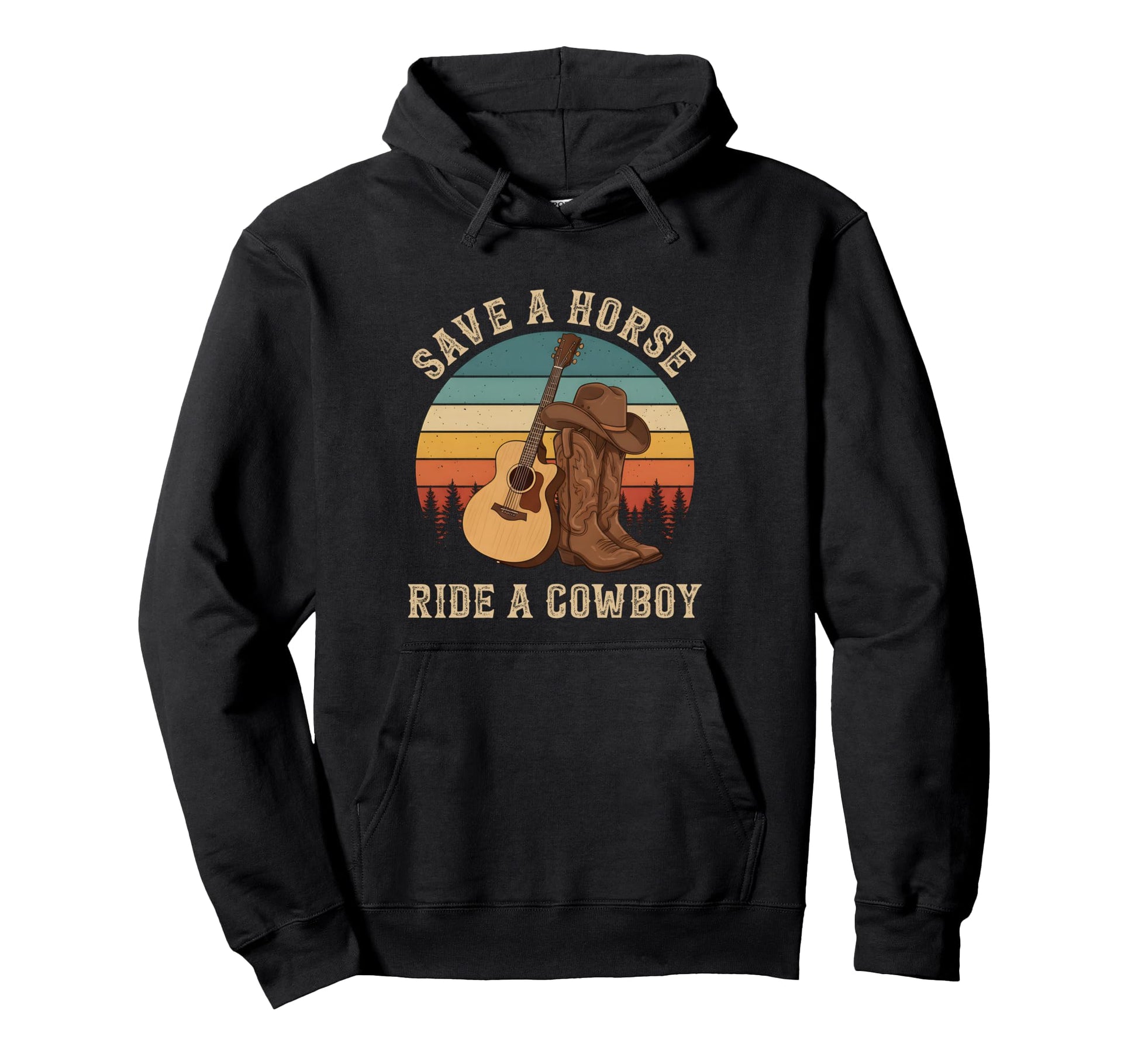 Save Horse Ride Cowboy Boots Hoodie - Casual Everyday Wear for Adults - T-Shirt, Sweatshirt, Hoodie