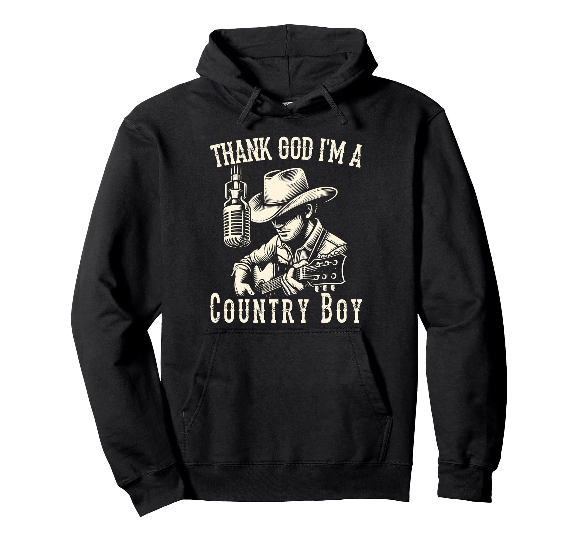 Thank God Im Country Music Cowboy Western Hoodie - Unique Graphic Men Women - T-Shirt, Sweatshirt, Hoodie