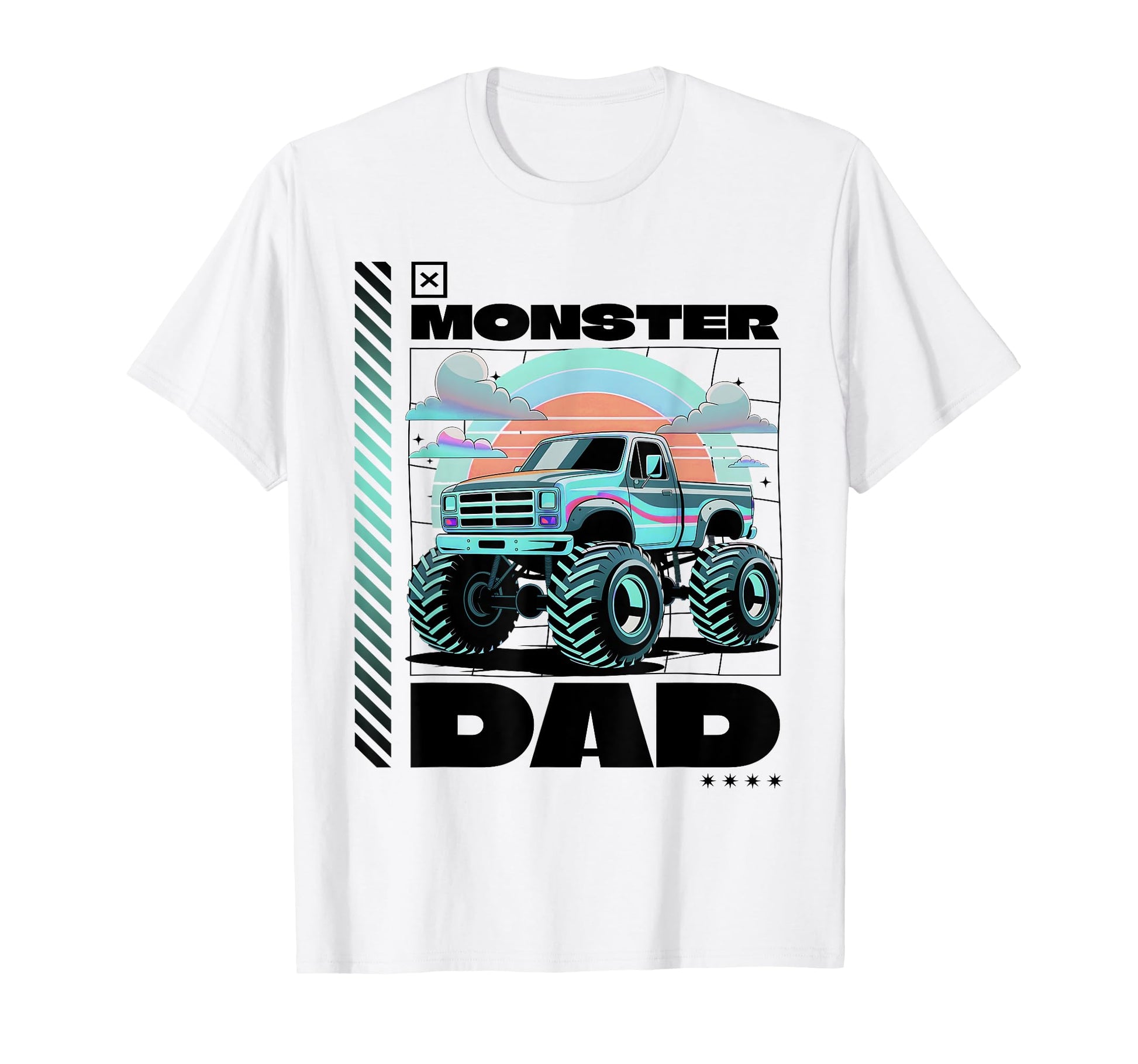 Monster Truck Dad Aesthetic Monster T-Shirt - Aesthetic Graphic Unisex - T-Shirt, Sweatshirt, Hoodie