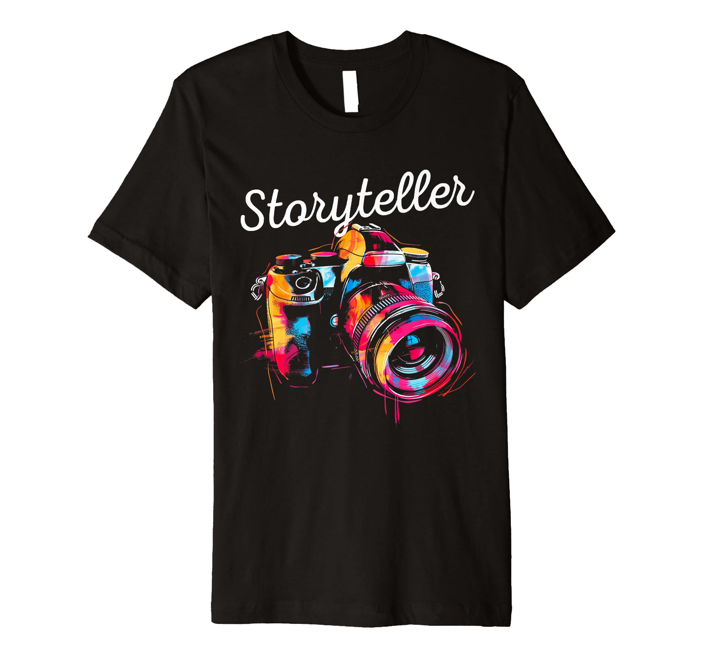 Photographer Storyteller Camera T-Shirt - Novelty Apparel for Adults - T-Shirt, Sweatshirt, Hoodie