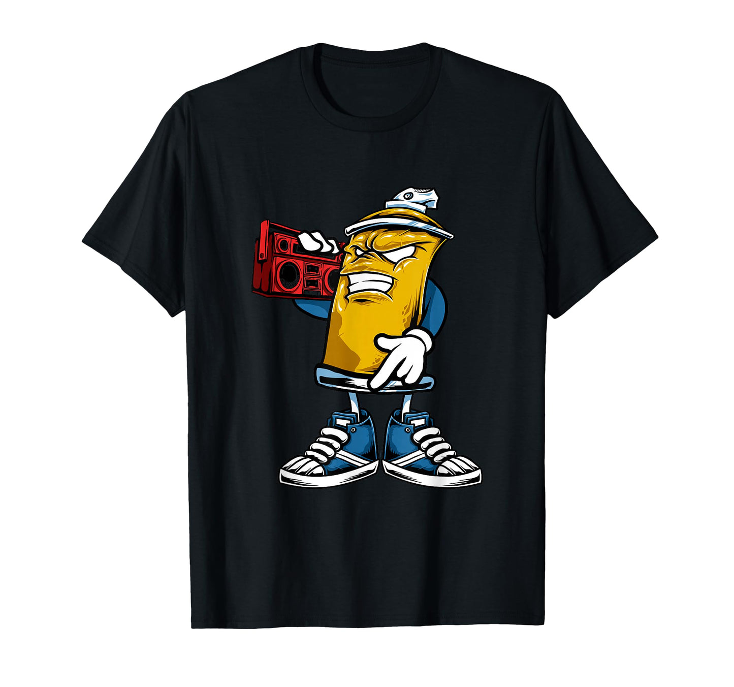 Boombox 80S 90S Hip Hop Spray Can T-Shirt - Casual Everyday Wear Unisex - T-Shirt, Sweatshirt, Hoodie