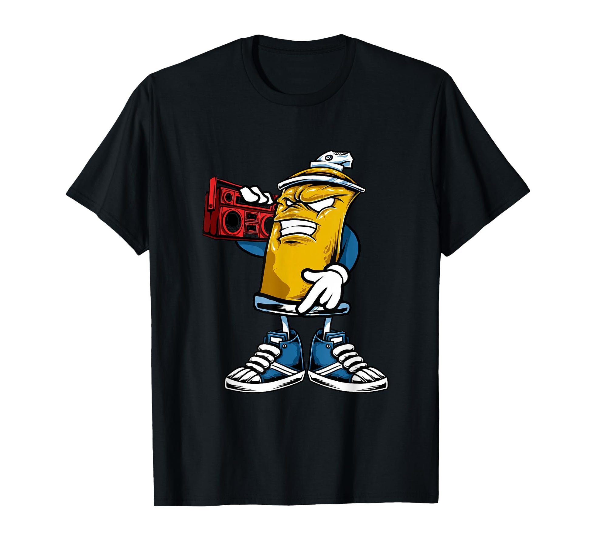 Boombox 80S 90S Hip Hop Spray Can T-Shirt - Casual Everyday Wear Unisex - T-Shirt, Sweatshirt, Hoodie