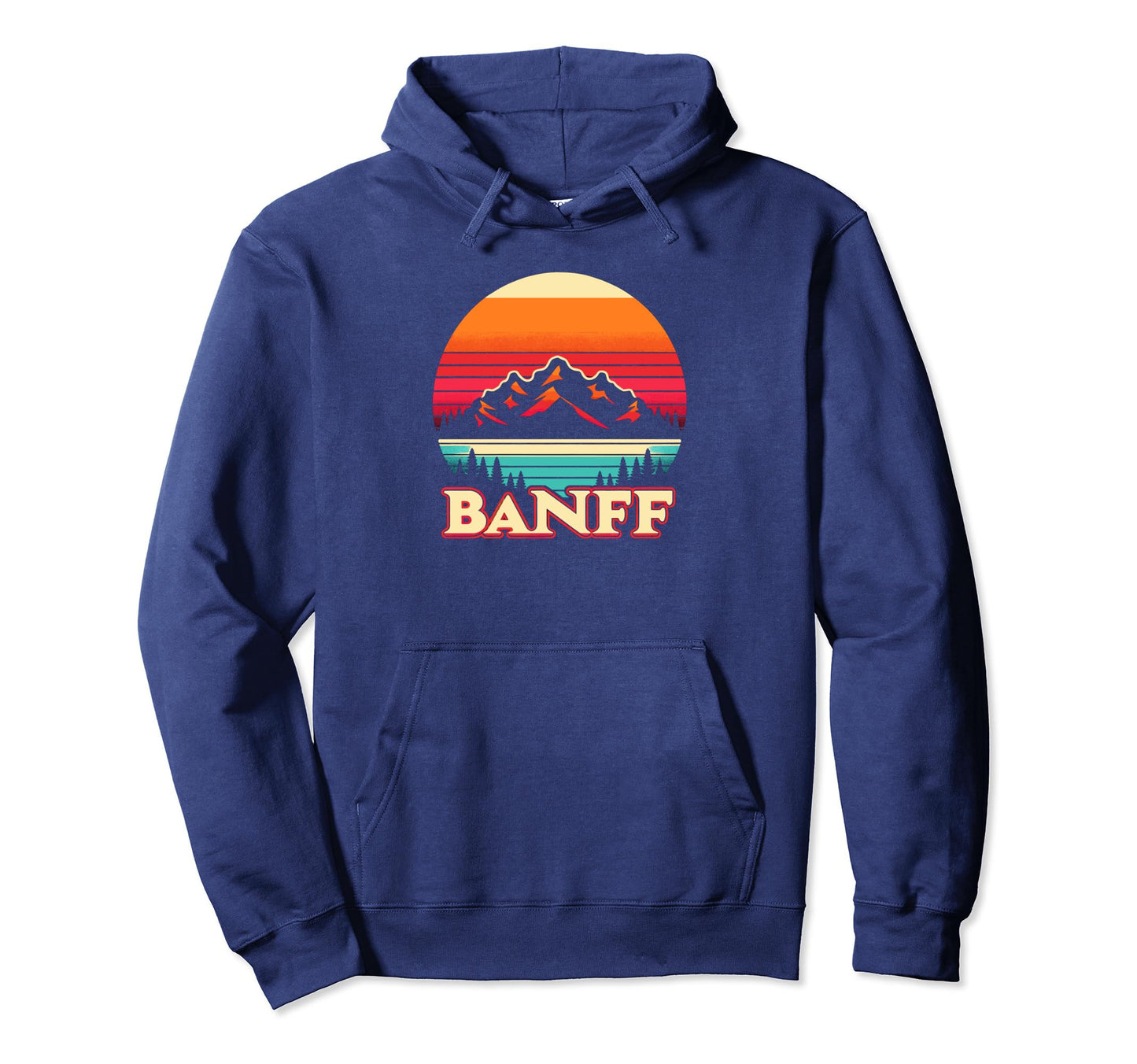 Banff National Park Alberta Canada Sunset Hoodie - Minimalist Print Unisex - T-Shirt, Sweatshirt, Hoodie