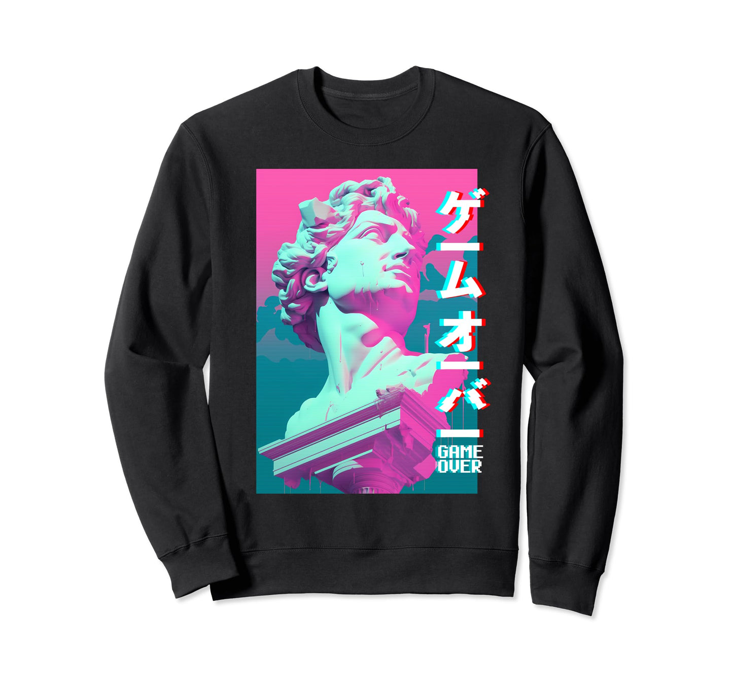 David Vaporwave Aesthetic Greek God Sweatshirt - Streetwear Style Unisex - T-Shirt, Sweatshirt, Hoodie